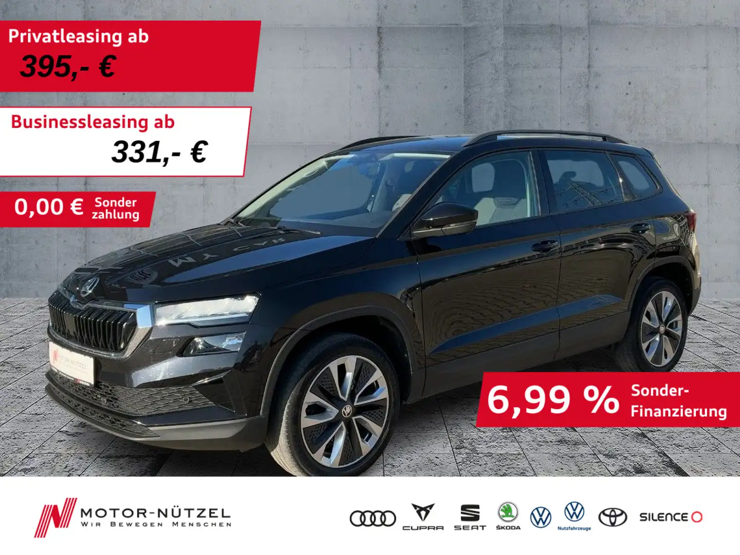 Skoda Karoq 1.5 TSI DSG STLYE LED+ACC+AHK+NAVI+APP+SHZ Schwarz - 1