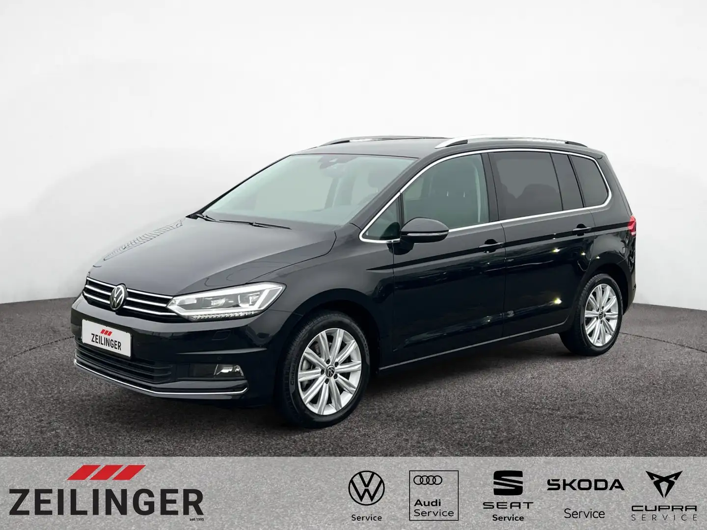 Volkswagen Touran Highline TSI DSG|7-S|AHK|eHECK|NAVI|ACC Schwarz - 1