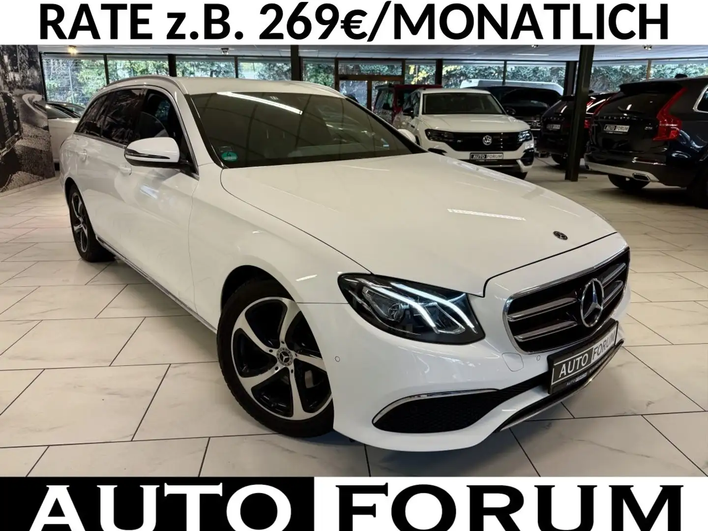 Mercedes-Benz E 220 d T AUT NAVI LEDER LED KAMERA SHZ PDC DAB Blanc - 1