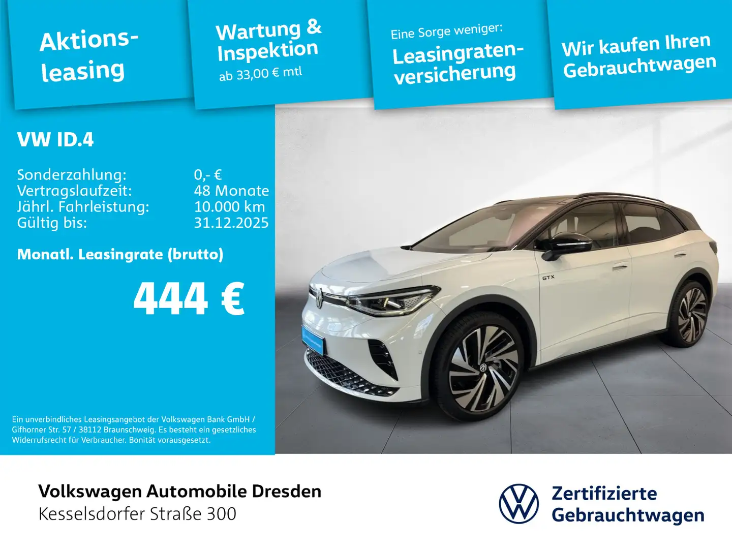 Volkswagen ID.4 GTX Navi Kamera AHZV Weiß - 1