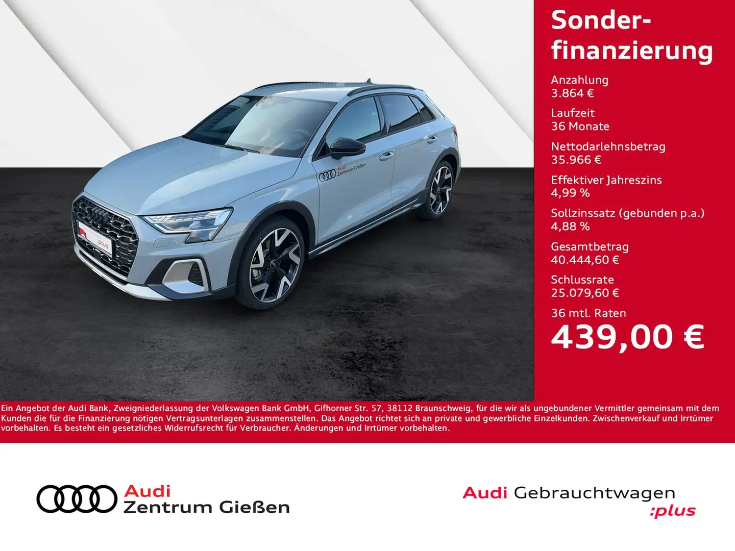 Audi A3 allstreet 35 TDI S line Black AHK MATRIX Busine... Grau - 1