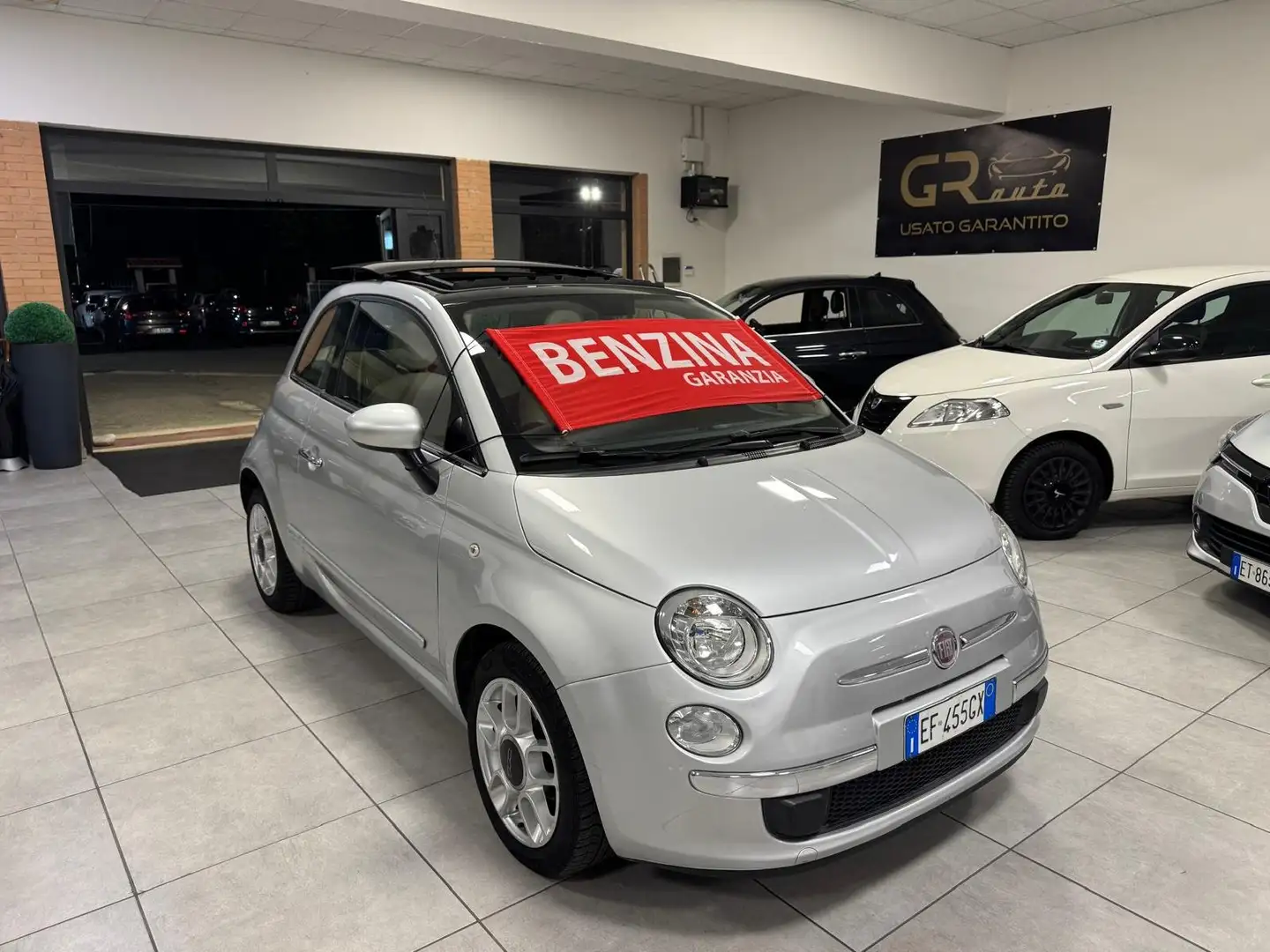 Fiat 500 500 1.2 BENZINA LOUNGE TETTO ELETTRICO Argento - 1