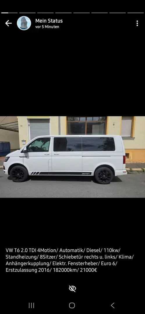 Volkswagen T6 Kombi 2.0 TDI 4Motion Белый - 1