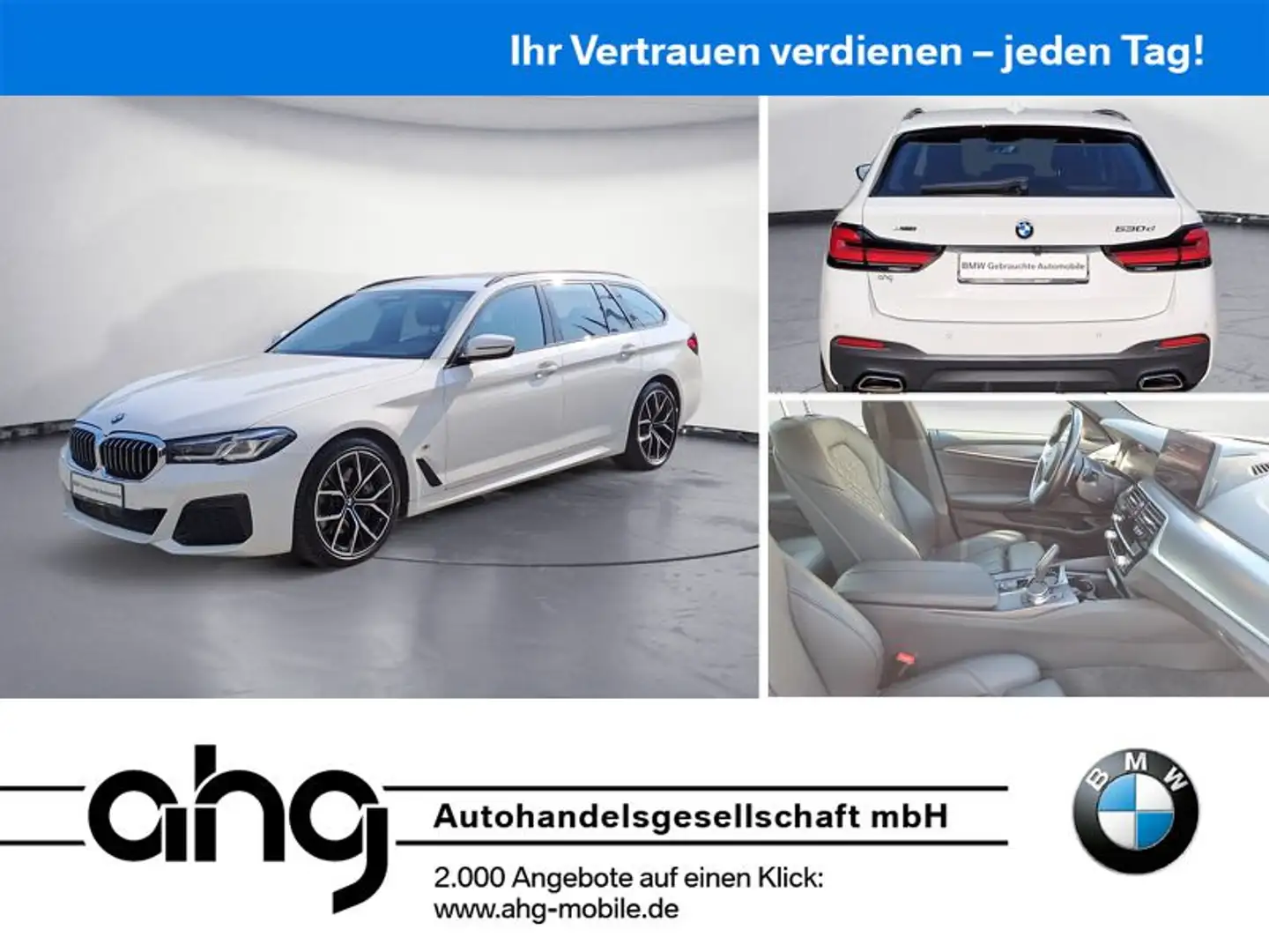 BMW 530 d xDrive Touring *MSport*Shadow*Navi*H&K*LED* Blanc - 1
