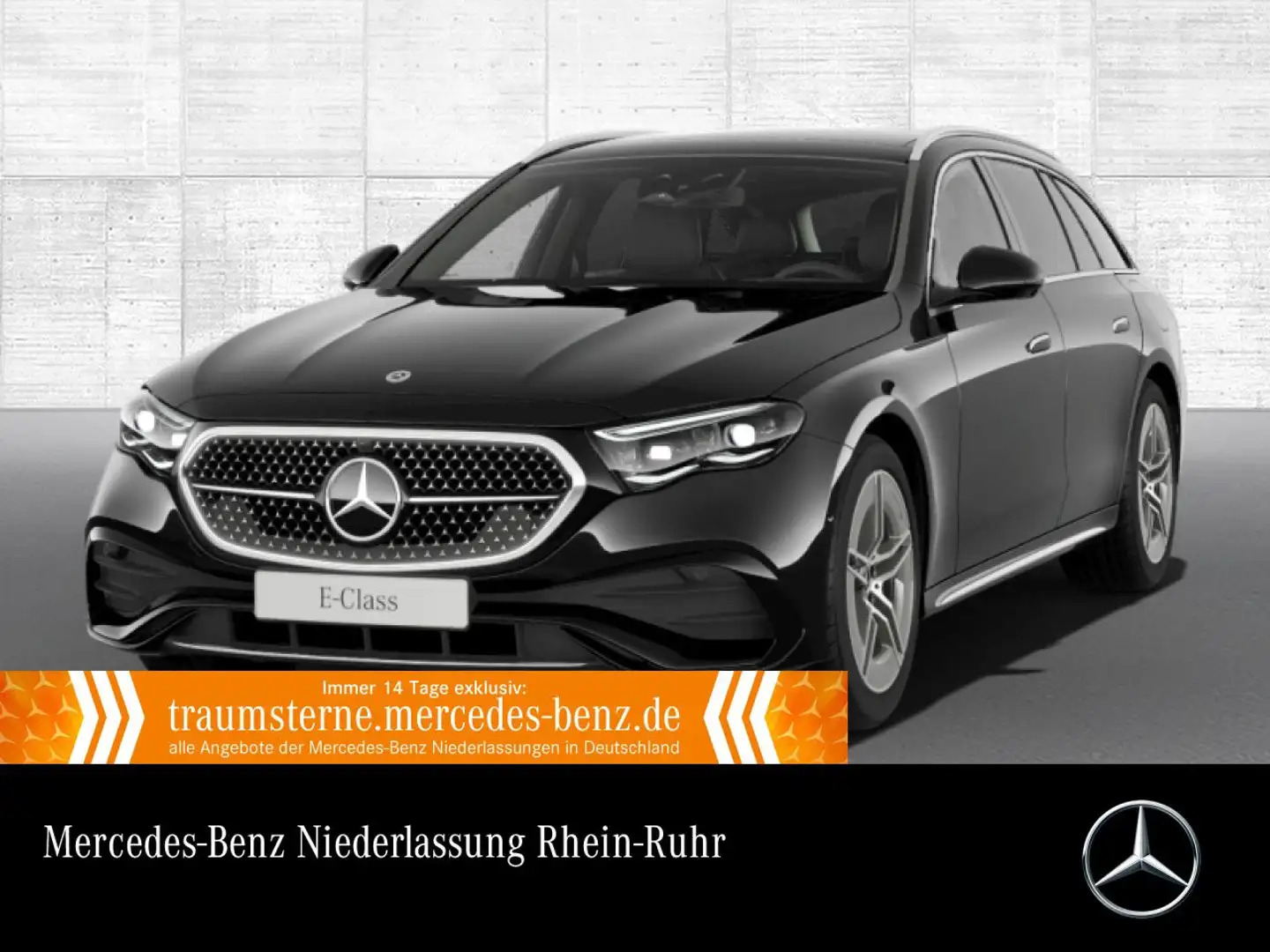 Mercedes-Benz E 300 e T AMG Fahrass 360° Pano Burmester Distr+ Schwarz - 1
