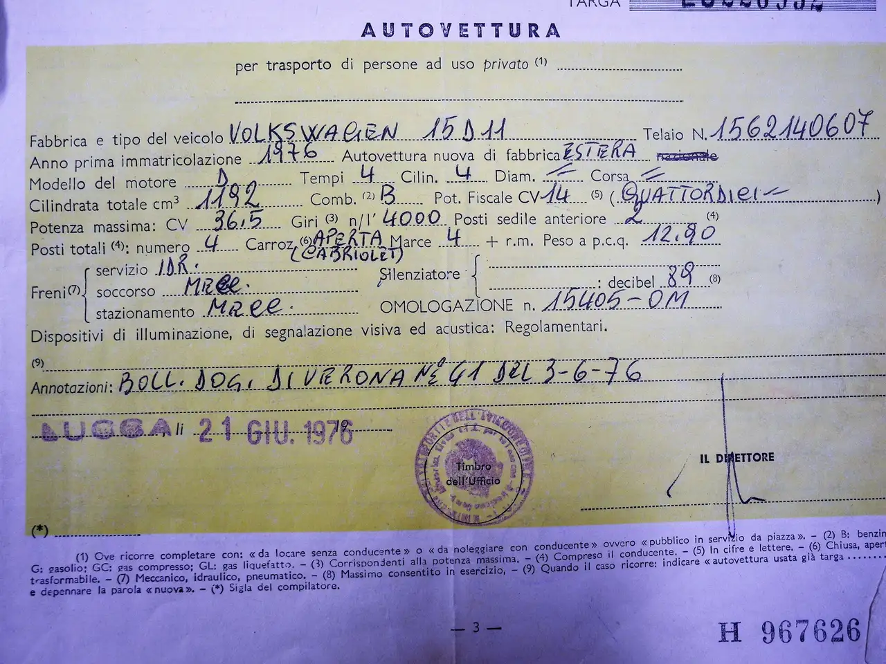 Volkswagen Maggiolino 15 D 11, foto 11