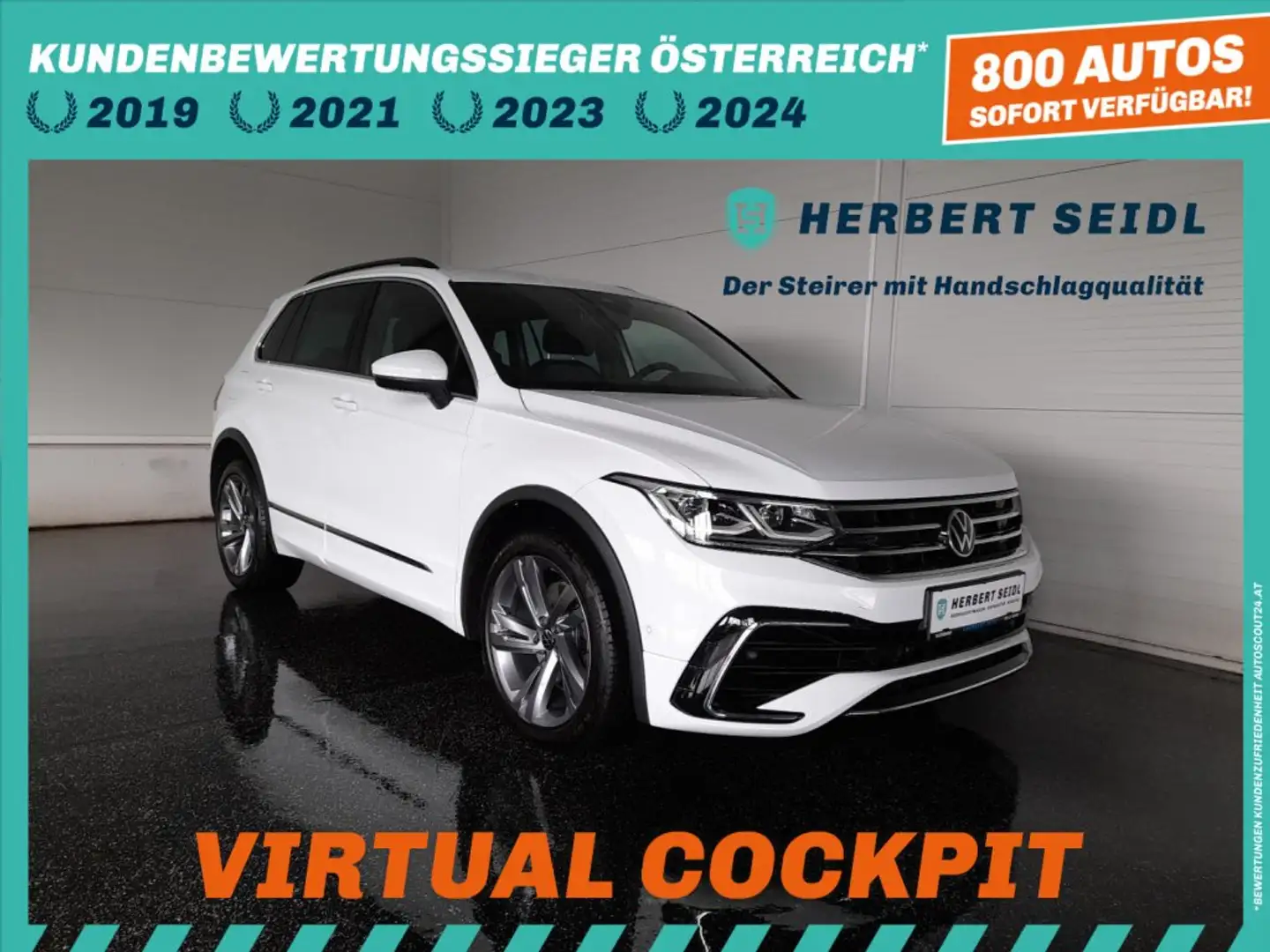 Volkswagen Tiguan R-LINE PHEV DSG *MATRIX LED / NAVI / 19 ZOLL / AHV / VIRTUELL / 3-ZONEN KLIMA / E-KLAPPE* Weiß - 1