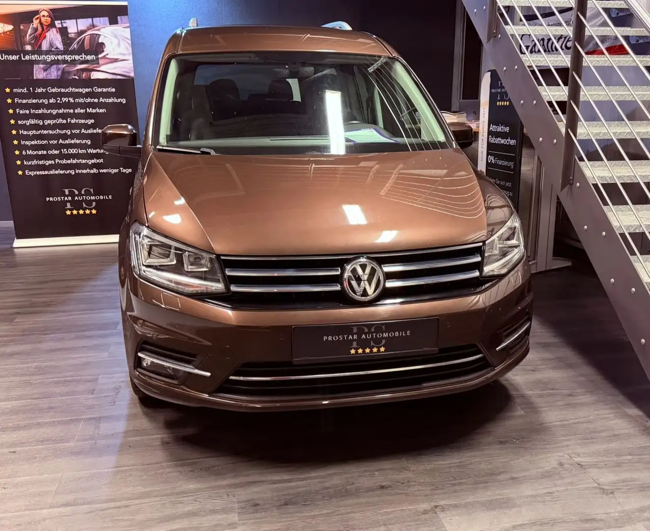 Volkswagen Caddy Maxi Highline 1.4 TGI Leder*LED*NAVI*7Sitz Marrón - 2
