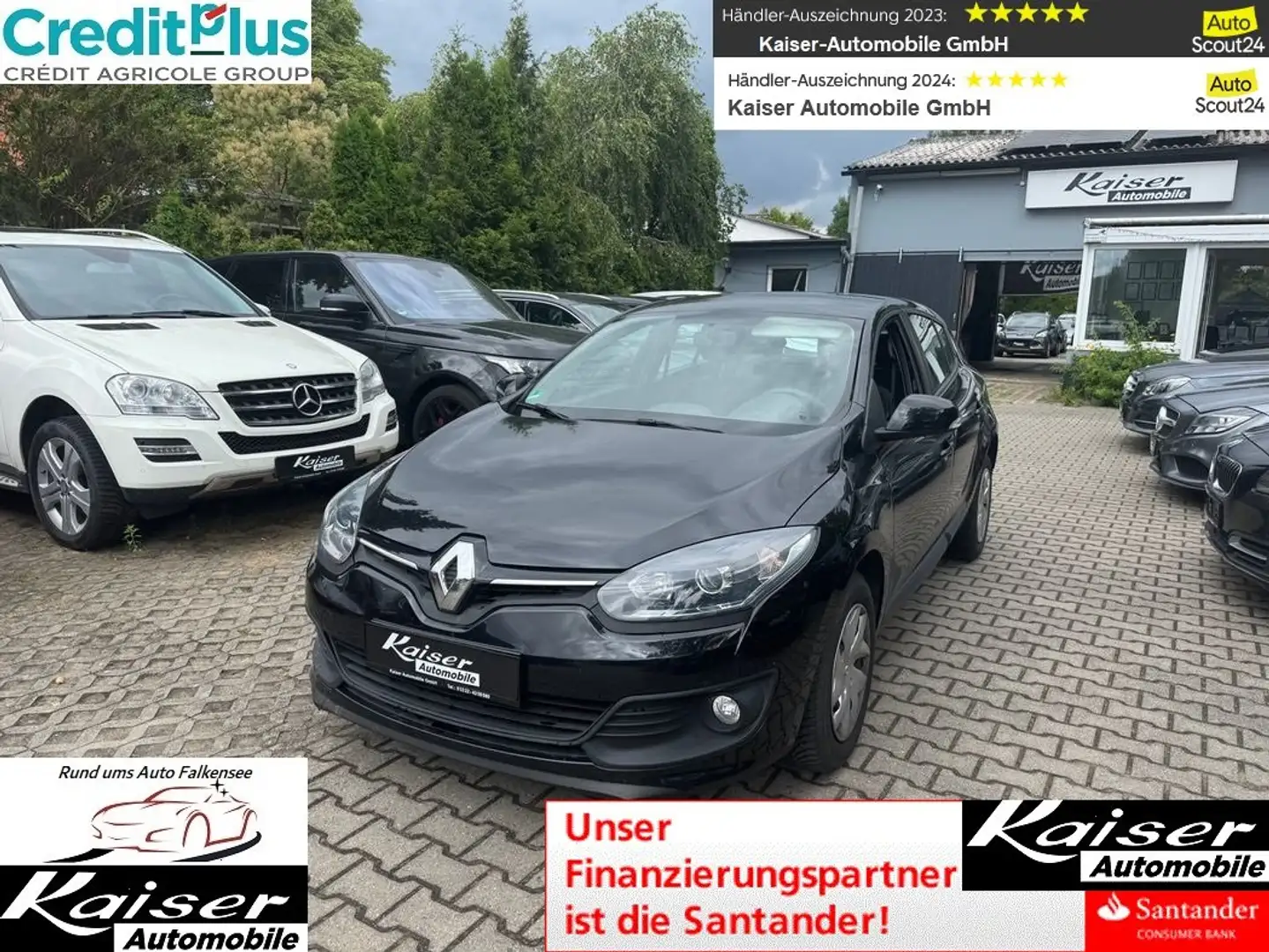 Renault Megane Authentique-nur 80Tkm-Klima-Tempomat-Keyless Entry Schwarz - 1