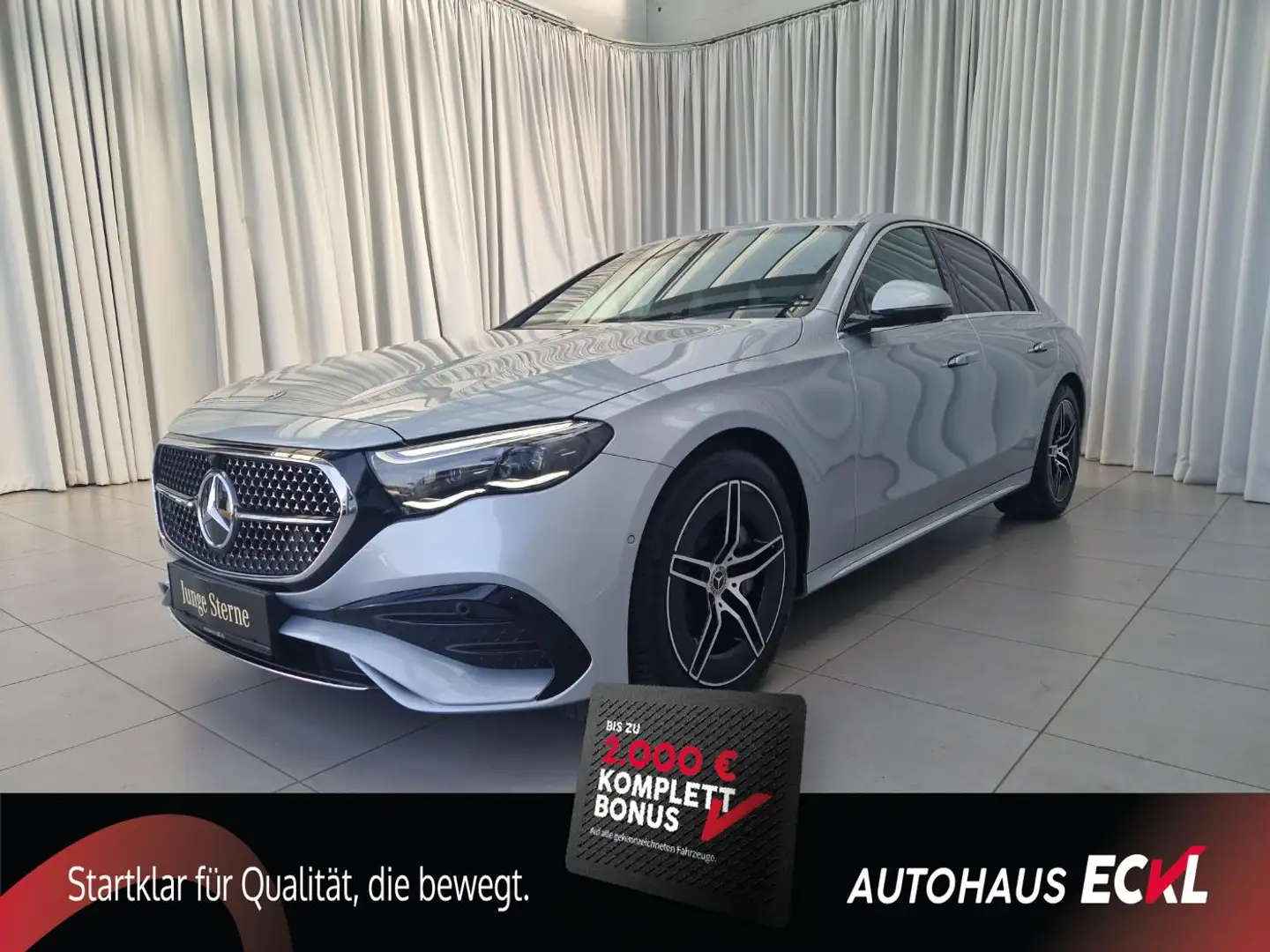 Mercedes-Benz E 220 d Limousine SpurW Winterp. SportS. Silber - 1