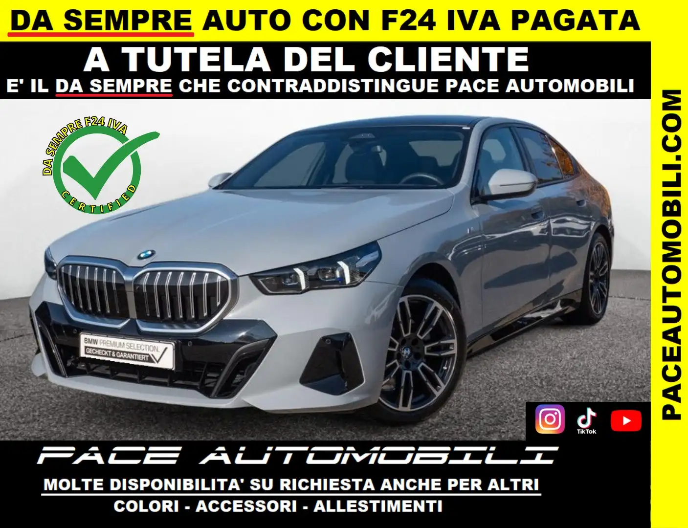 BMW 520 D M SPORT M-SPORT MSPORT LED PDC HUD TETTO ACC 19" Grigio - 1