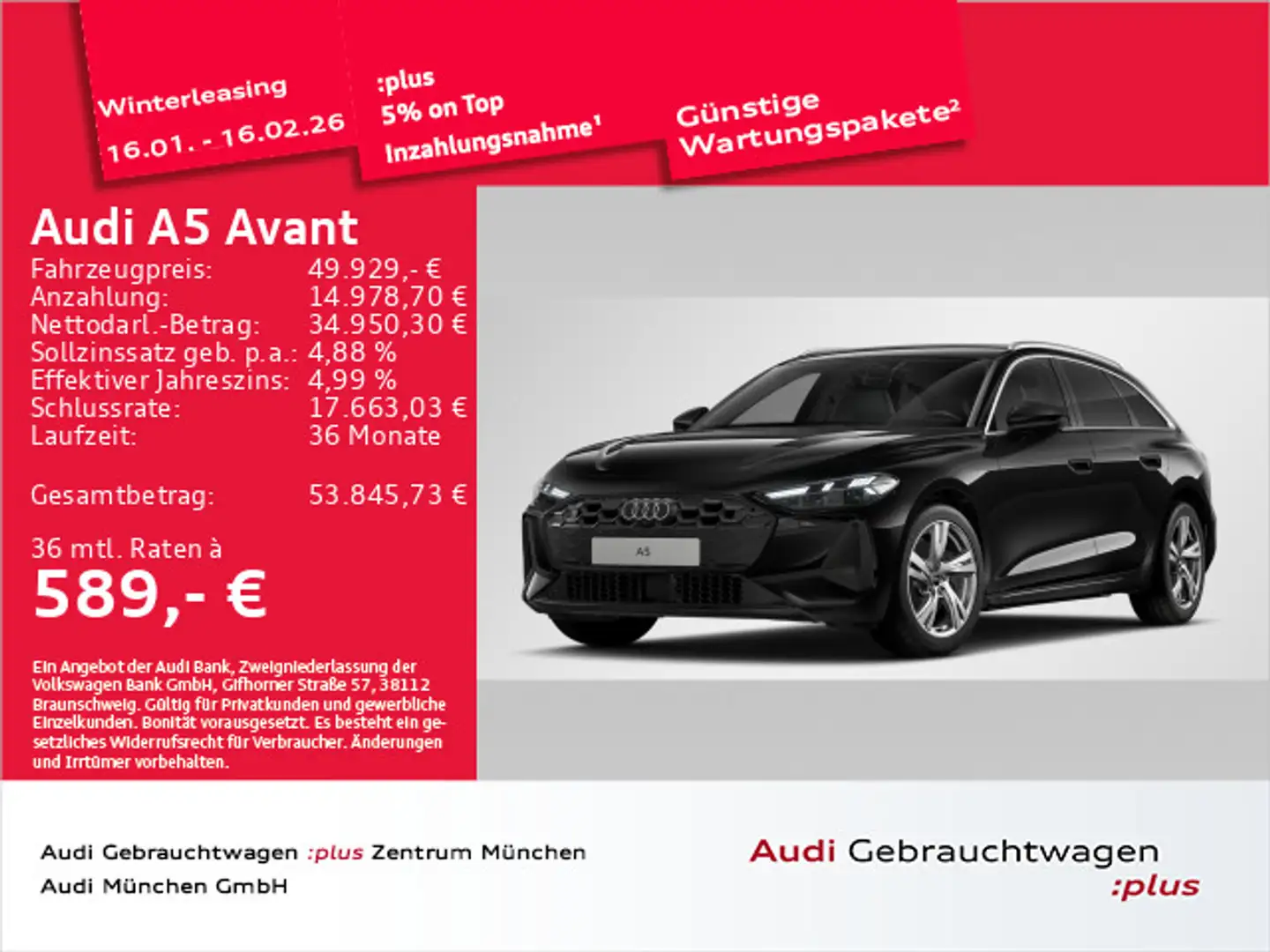 Audi A5 TFSI qu. S tronic AHK/Kameras/Leder/Mat Schwarz - 1