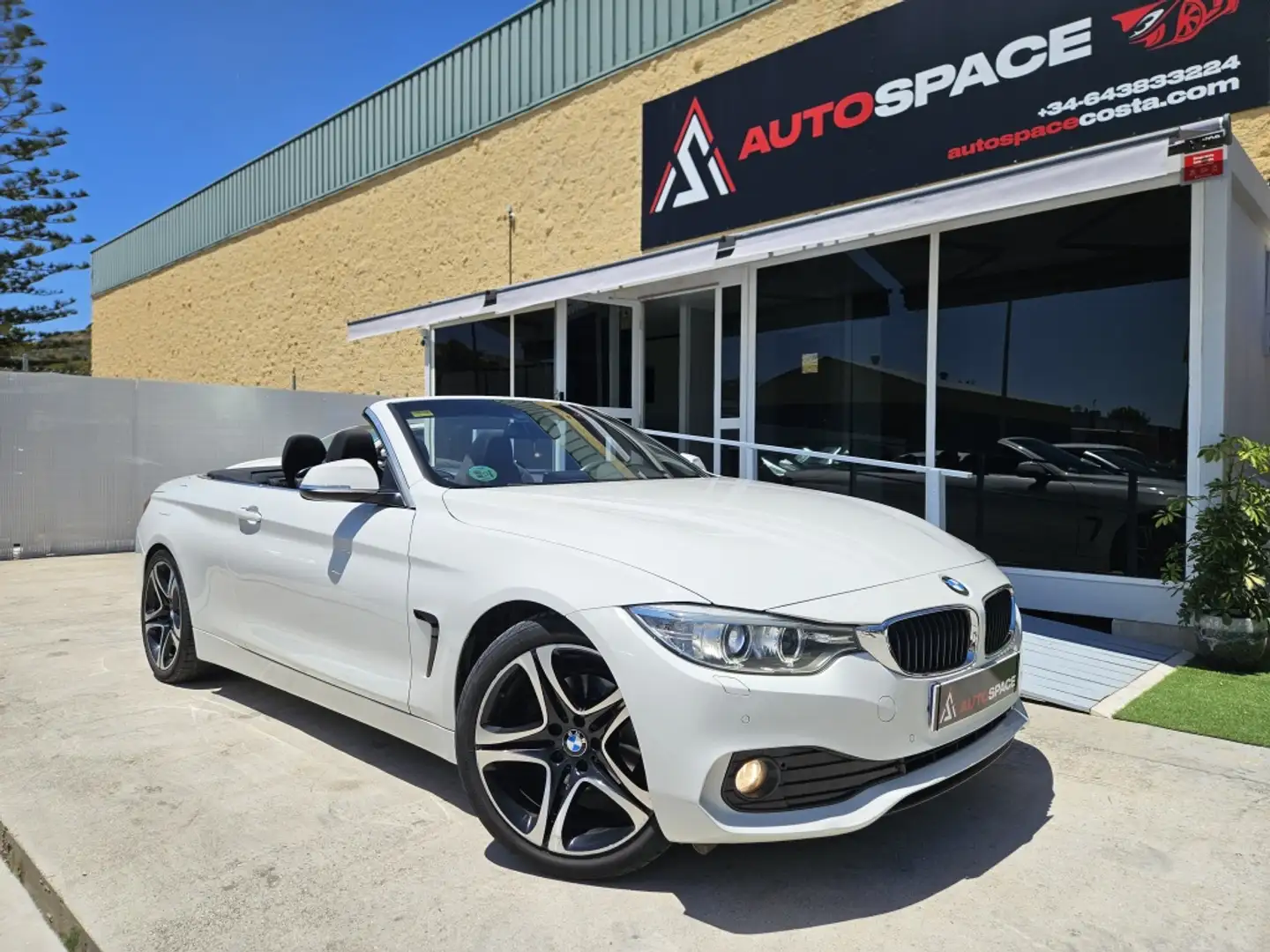 BMW 430 430dA Cabrio Luxury Blanc - 1