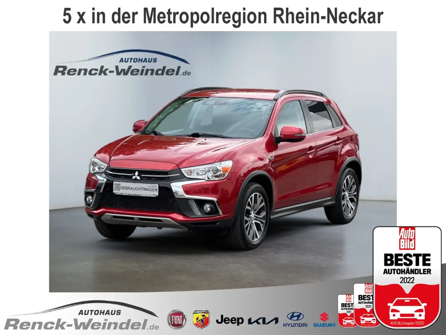 Mitsubishi ASX 1.6 Edition 100+ AHK Navi Rückfahrkam. Klimaautom Rot - 1