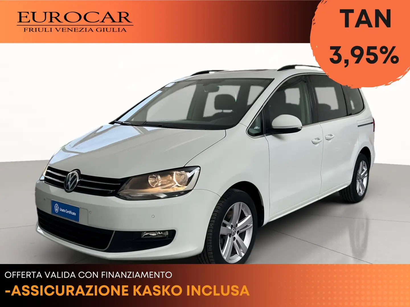 Volkswagen Sharan 2.0 tdi business dsg Blanc - 1