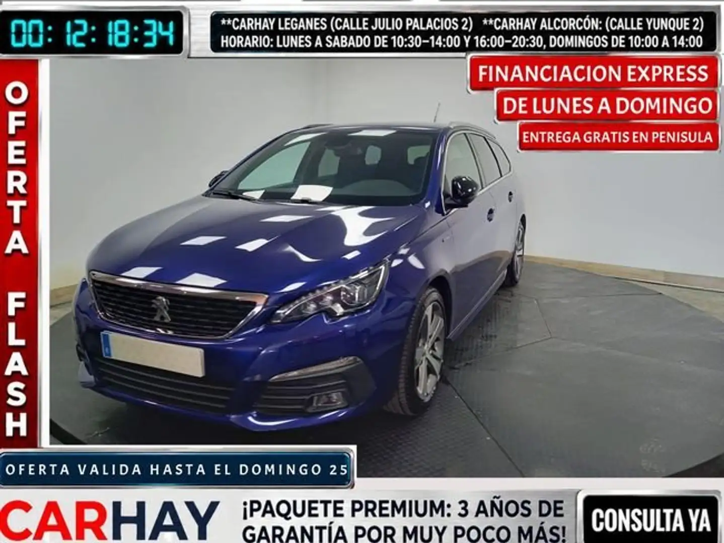 Peugeot 308 SW 1.5 BLUE HDI 130 GT LINE (EU6.2) 5D Azul - 1