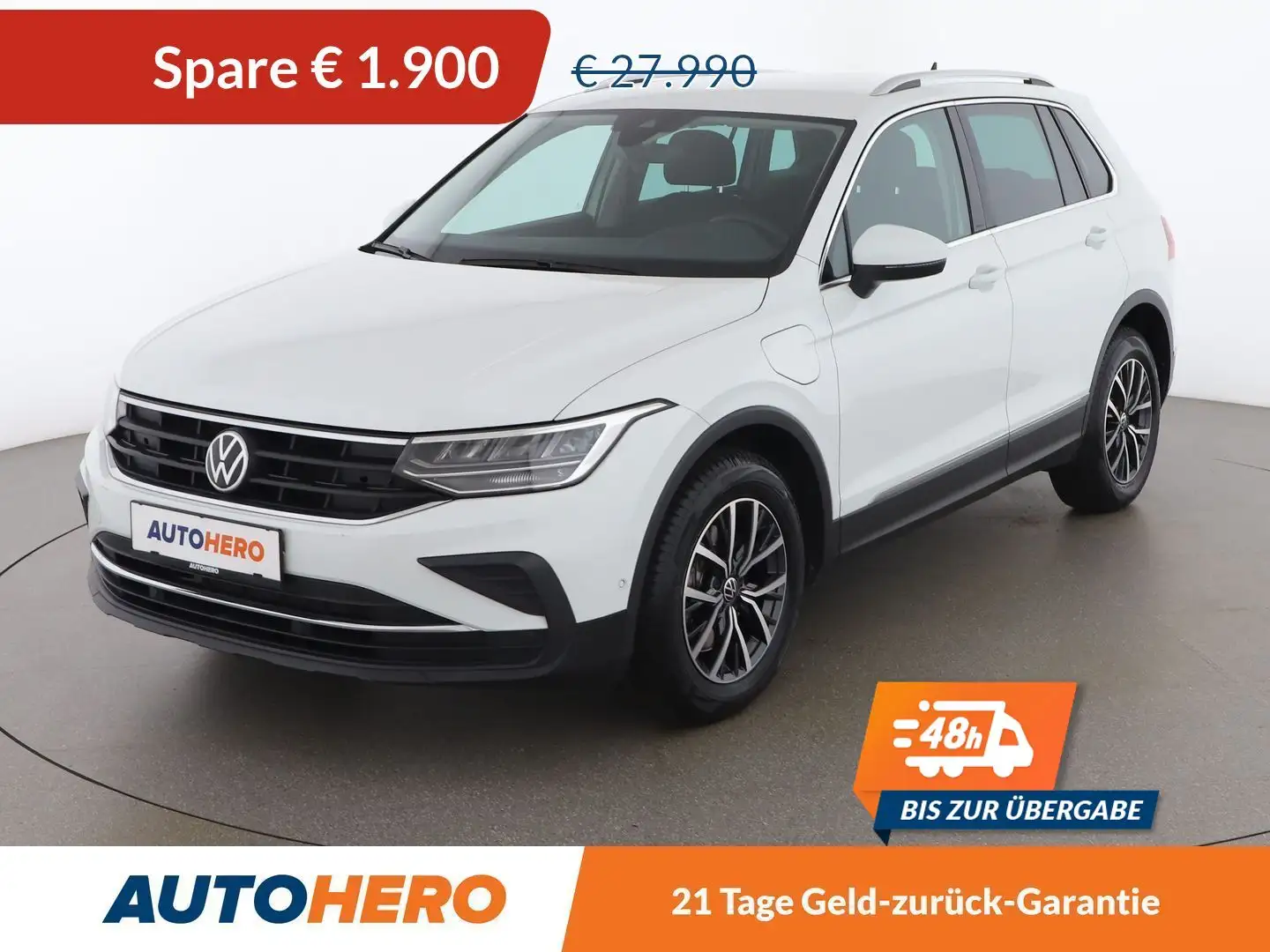 Volkswagen Tiguan 1.4 eHybrid Life Aut. *NAVI*ACC*HUD*AHK*SPUR* Weiß - 1
