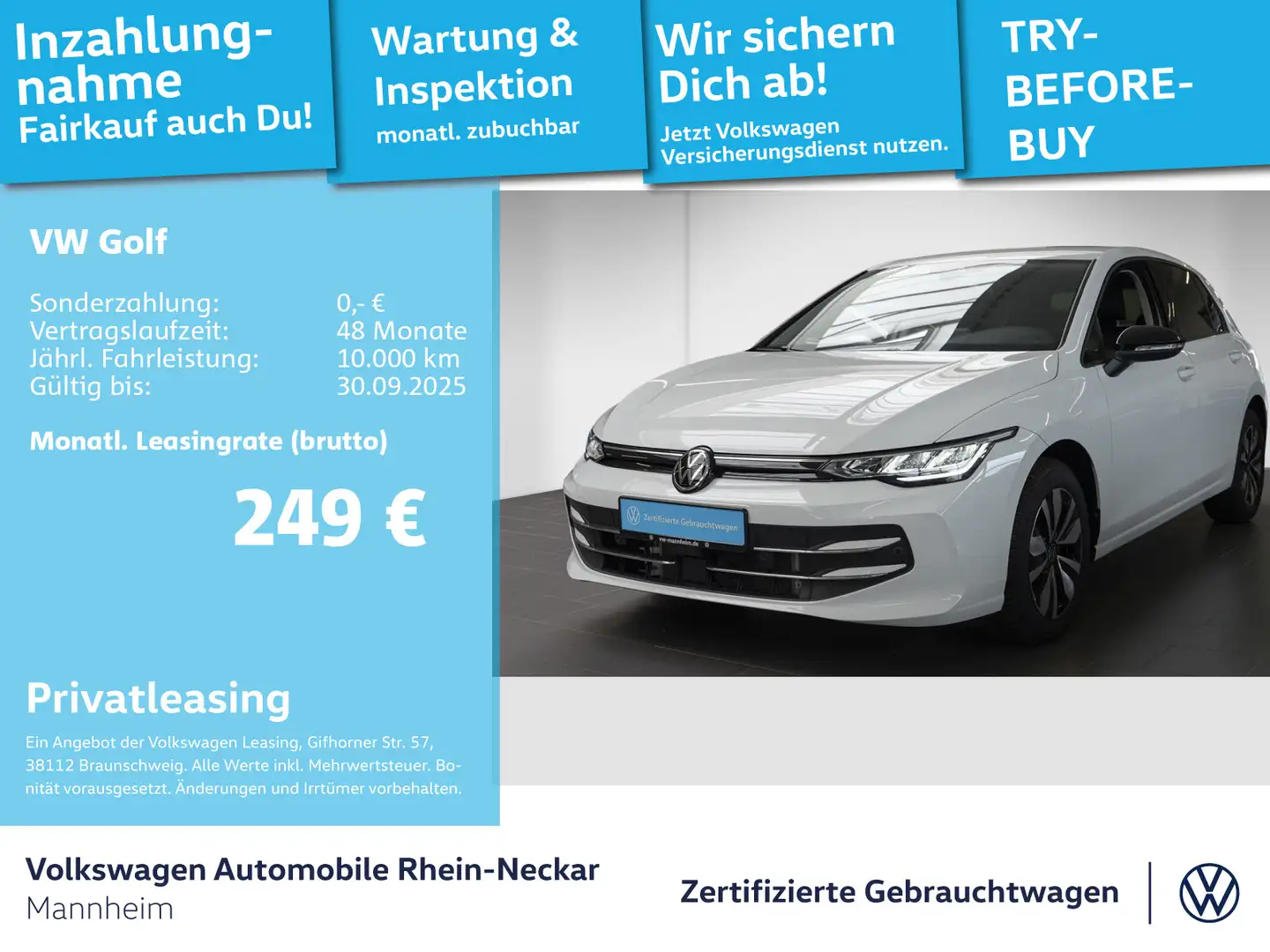 Volkswagen Golf VIII 1.5 TSI Goal App-Connect PDC LED uvm Weiß - 1