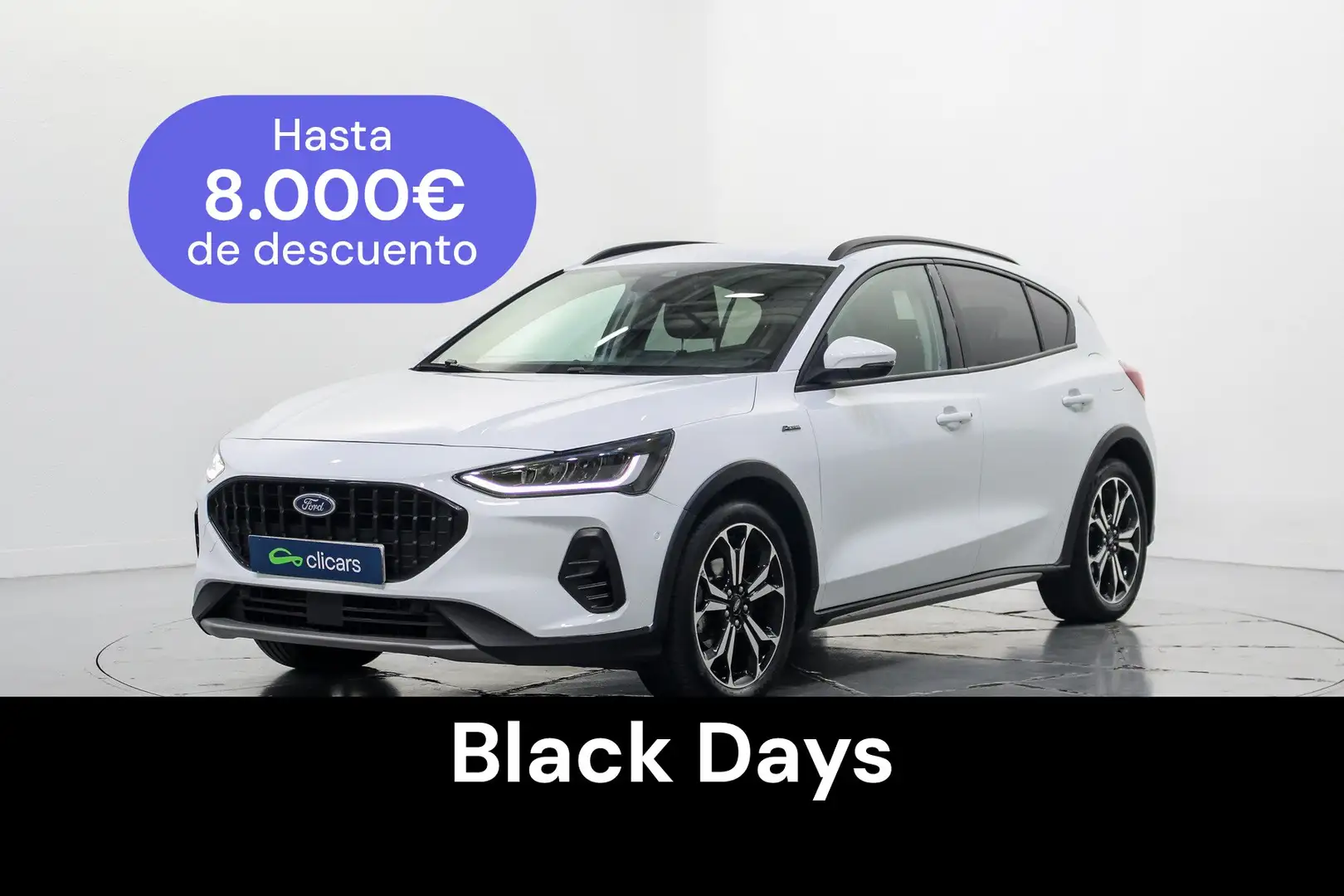 Ford Focus 1.0 Ecoboost MHEV Active 155 Blanc - 1