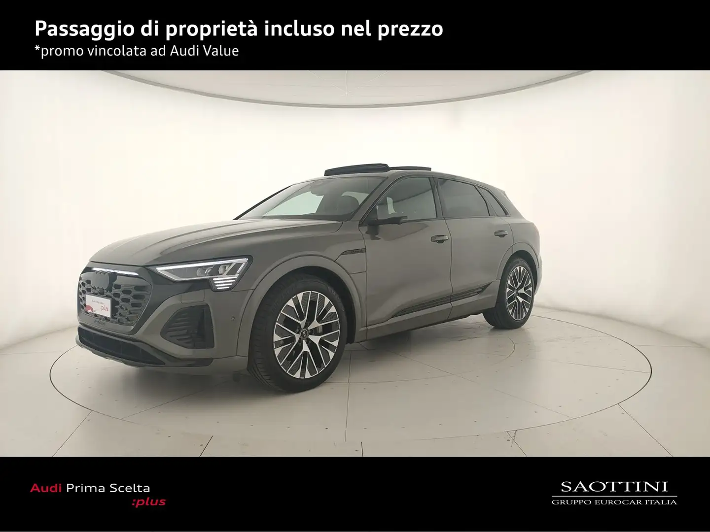 Audi Q8 e-tron 55 S line edition quattro - SOSPENSIONI - TETTO - Szary - 1