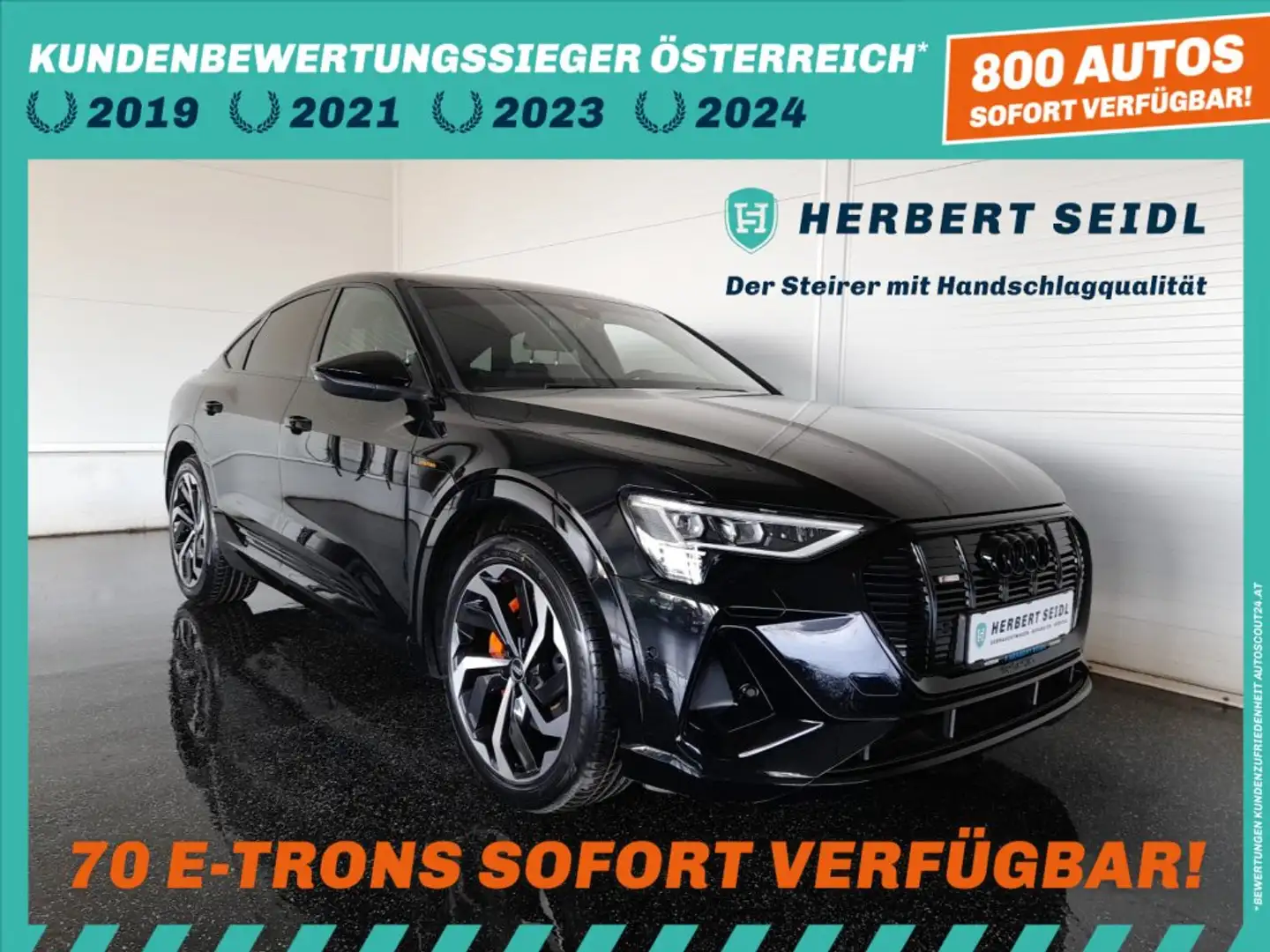 Audi e-tron SB 50 quattro S-LINE BLACK *NP: € 92.207,- / 21 ZOLL / MATRIX-LED / MEMORY SPORTSITZE / BANG & OLUFSEN* Schwarz - 1