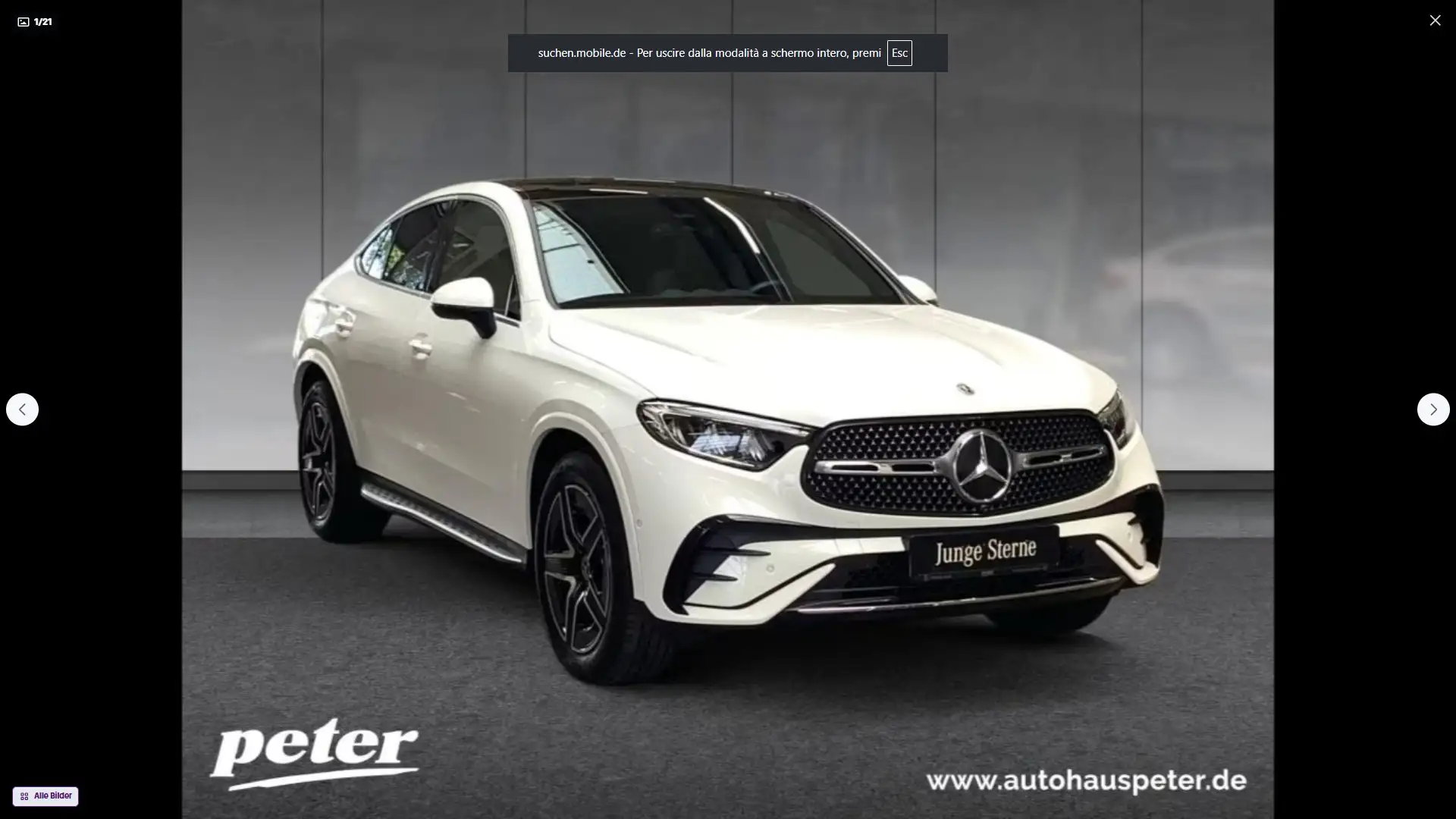 Mercedes-Benz GLC 220 4M AMG COUPE' Bianco - 1