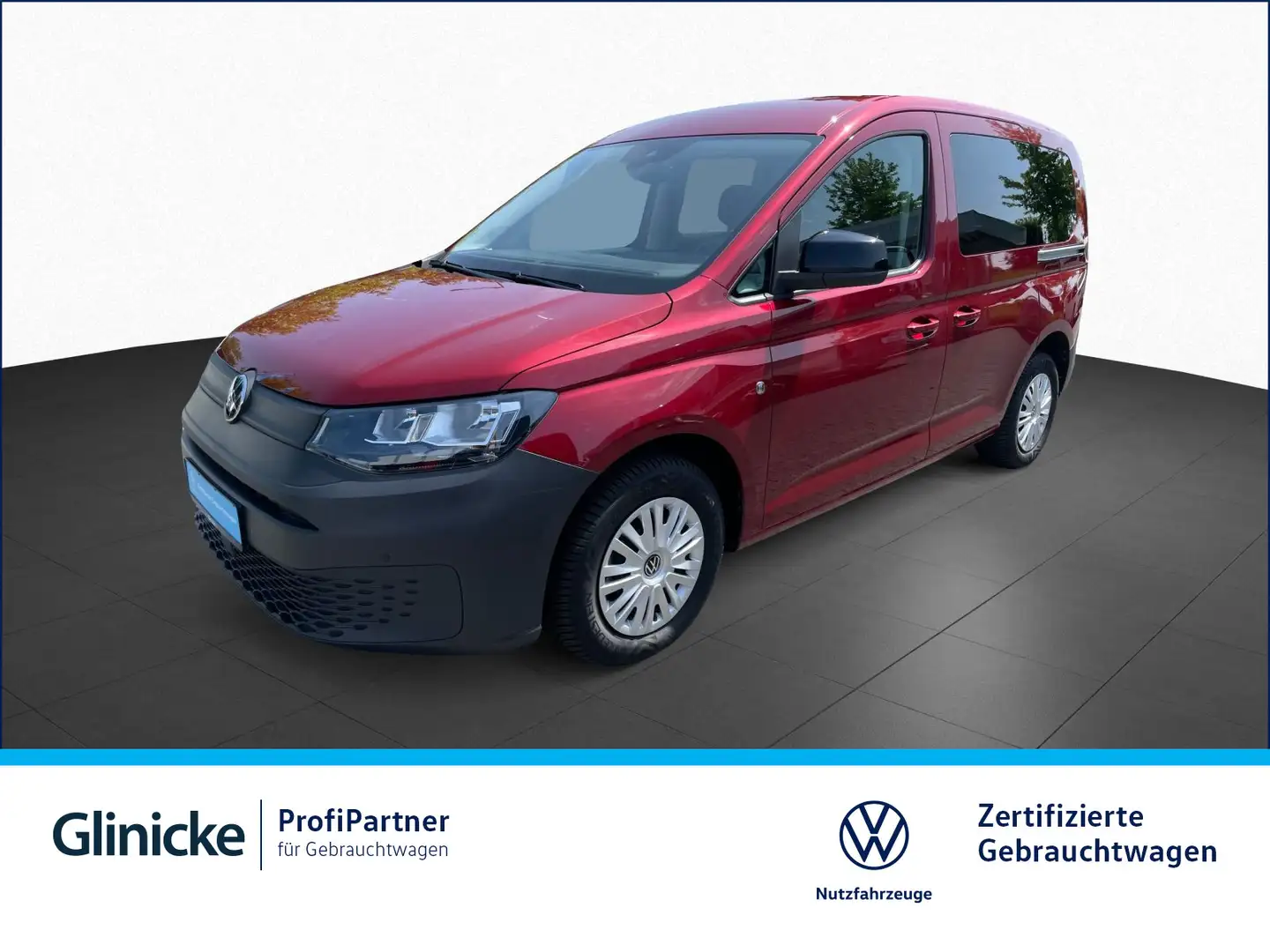 Volkswagen Caddy 2.0 TDI 3J Anschlussgar. AHK Kamera PDC Rouge - 1