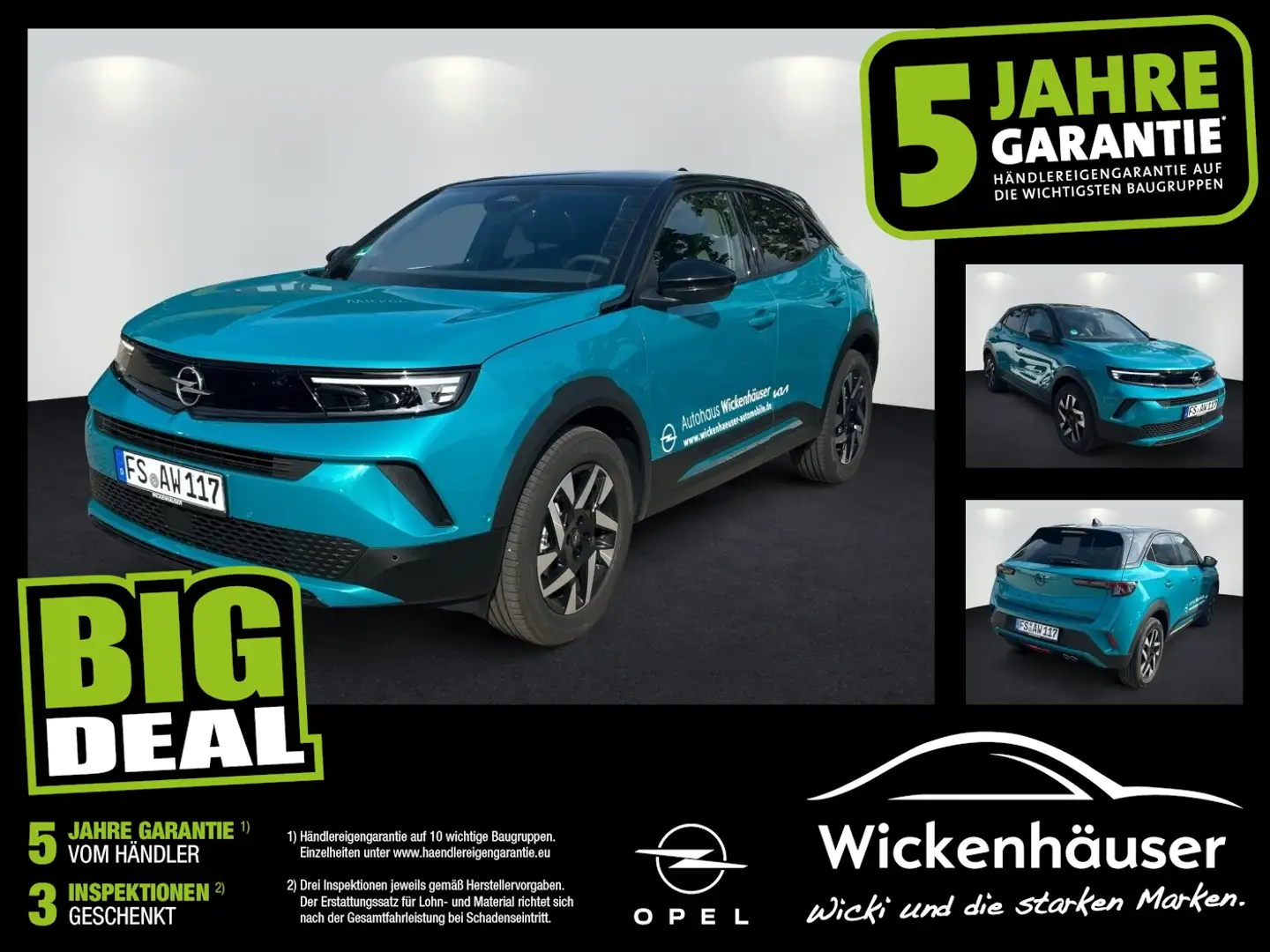 Opel Mokka 1.2 Edition AUTOMATIK LED+Fernlichtass.+LM Grün - 1