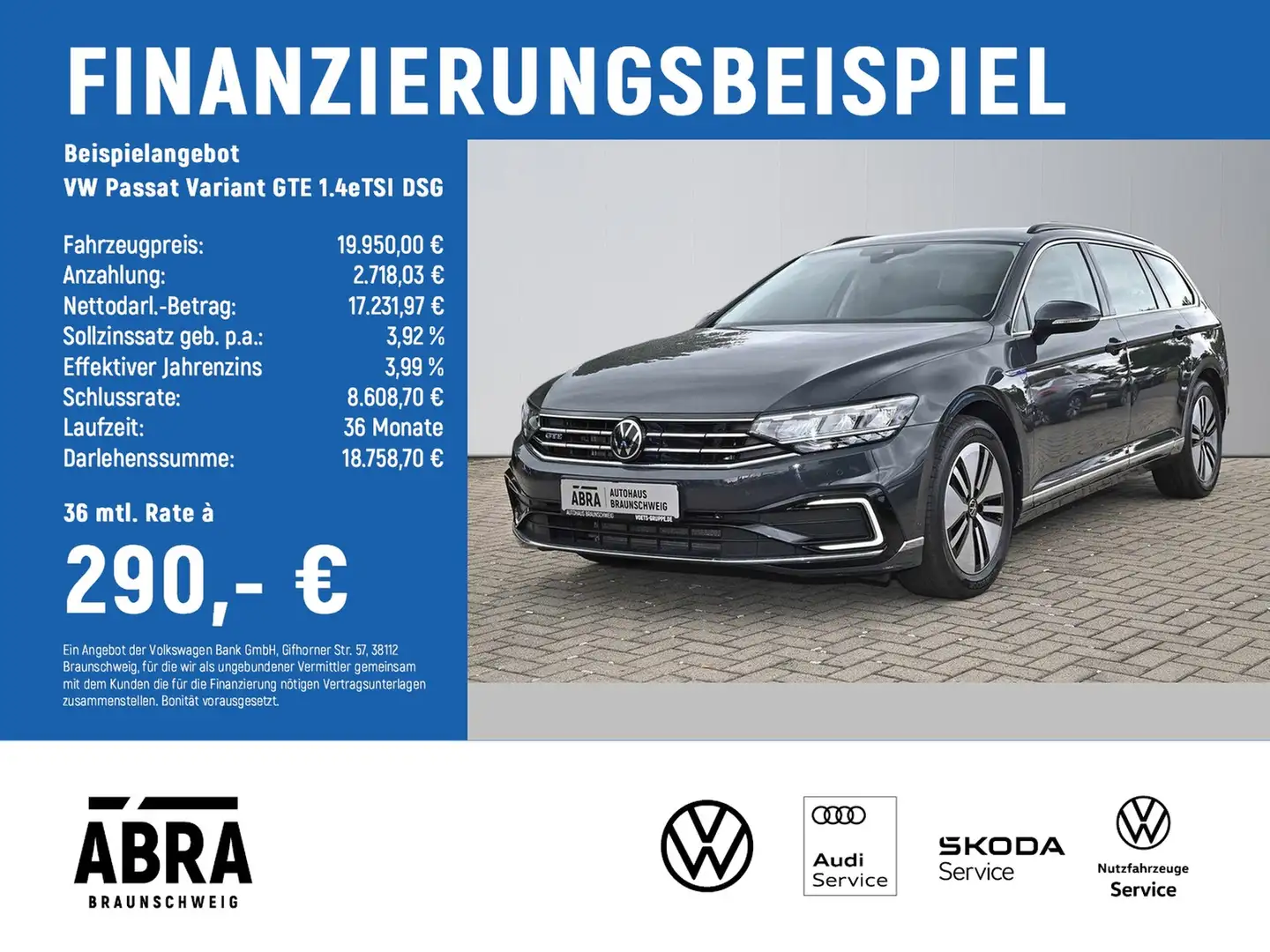 Volkswagen Passat Variant GTE 1.4eTSI DSG LED+NAV+CAM+ACC Grau - 2
