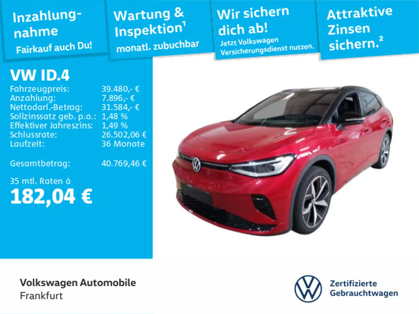 Volkswagen ID.4 GTX 4Motion IQ.Light Navi SideAssist AHK Fr Rot - 1