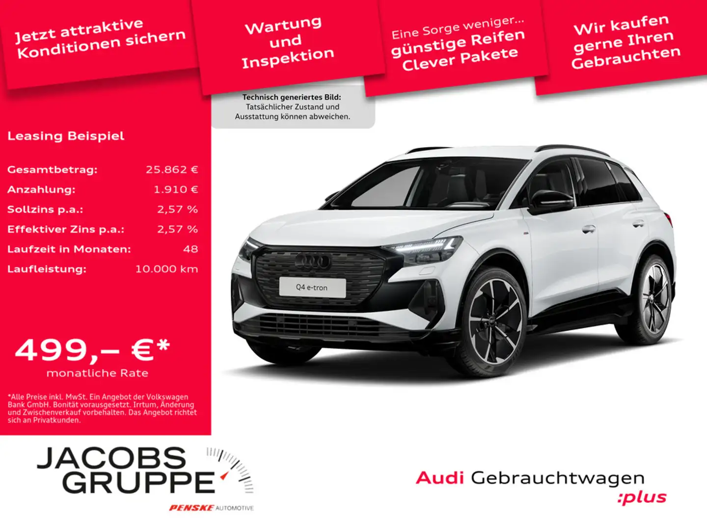 Audi Q4 e-tron Weiß - 1