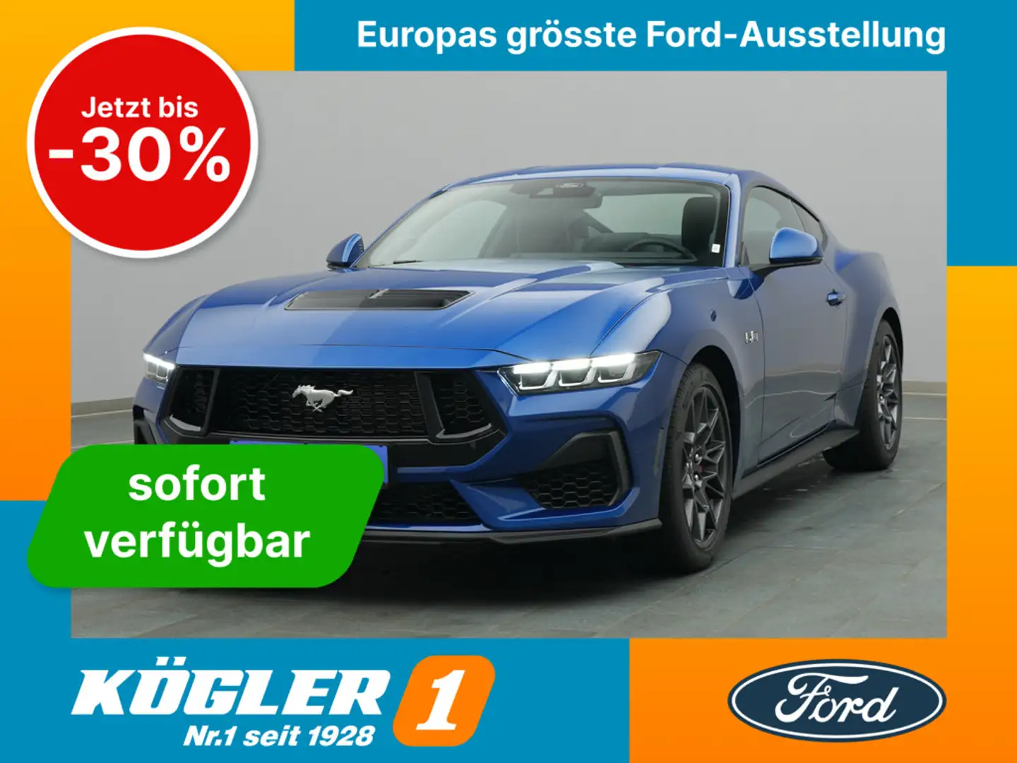 Ford Mustang GT Coupé V8 446PS/B&O/Navi/LED -18%* Albastru - 1