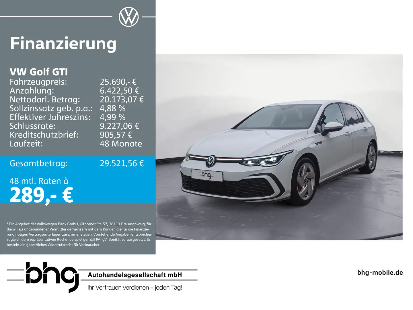 Volkswagen Golf GTI 2.0 TSI OPF BusinessPremium ACC TravelA Weiß - 1