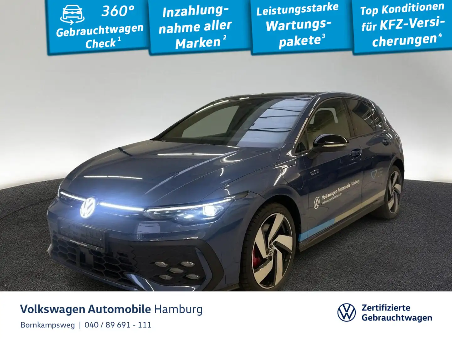 Volkswagen Golf GTE VIII 1.5 eHybrid GTE DSG AHK Navi Panorama Blau - 1
