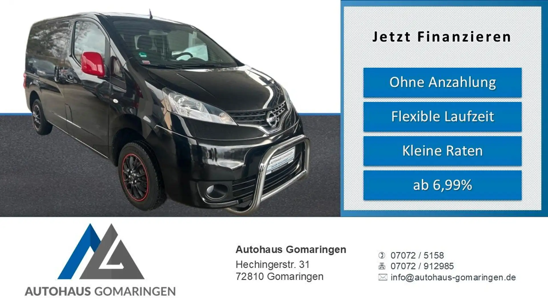 Nissan NV200 /Evalia Premium*1.Hand*Kamera*7Sitze*Klima Noir - 1