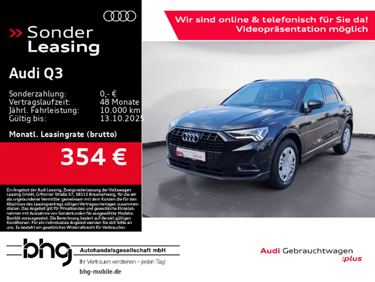 Audi Q3 35 TDI S-tronic advanced AHK Navi ACC Kamera Schwarz - 1