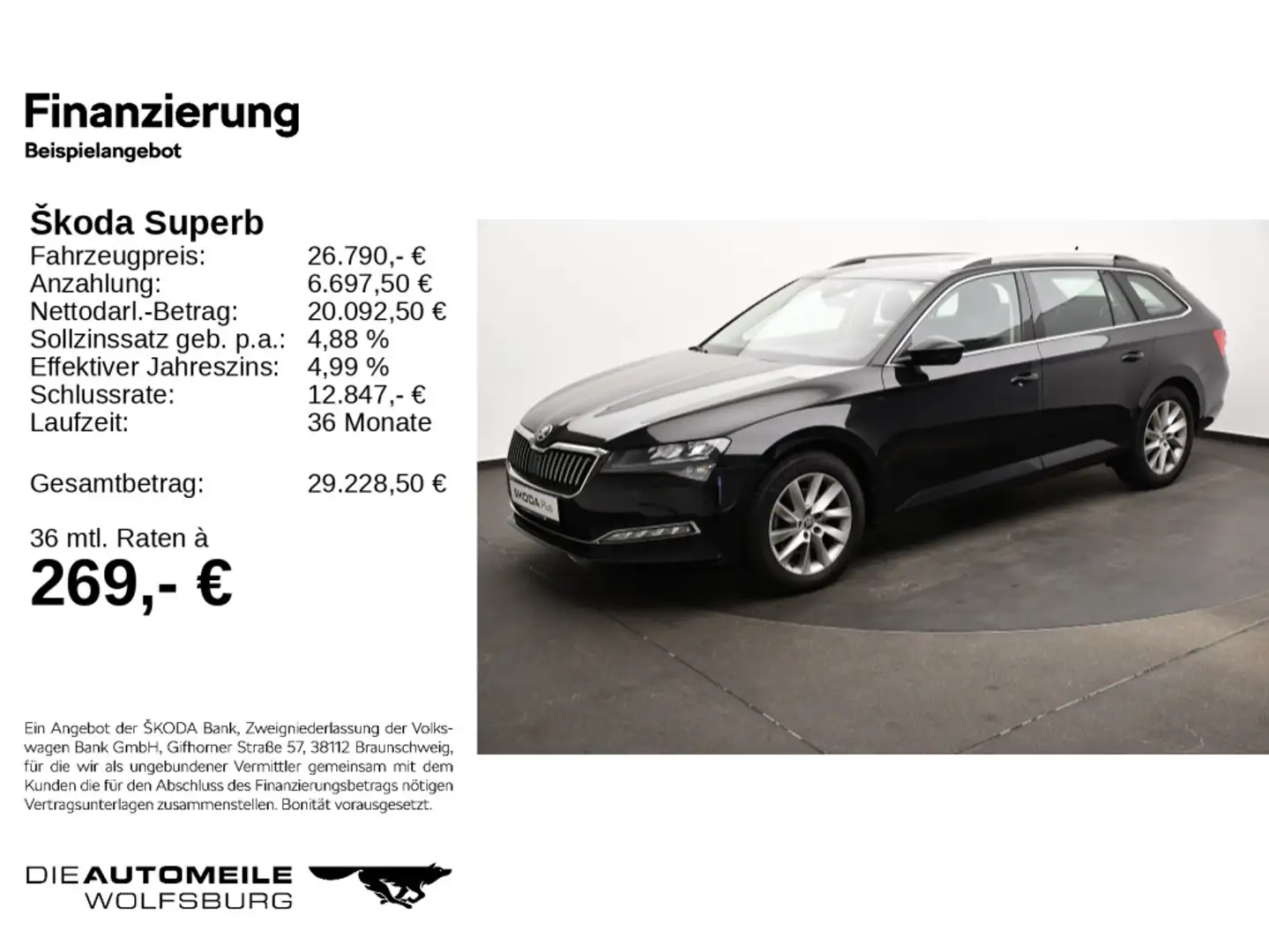 Skoda Superb 3 III Combi 1.5 TSI DSG Style NAVI/VIRT/L Schwarz - 2