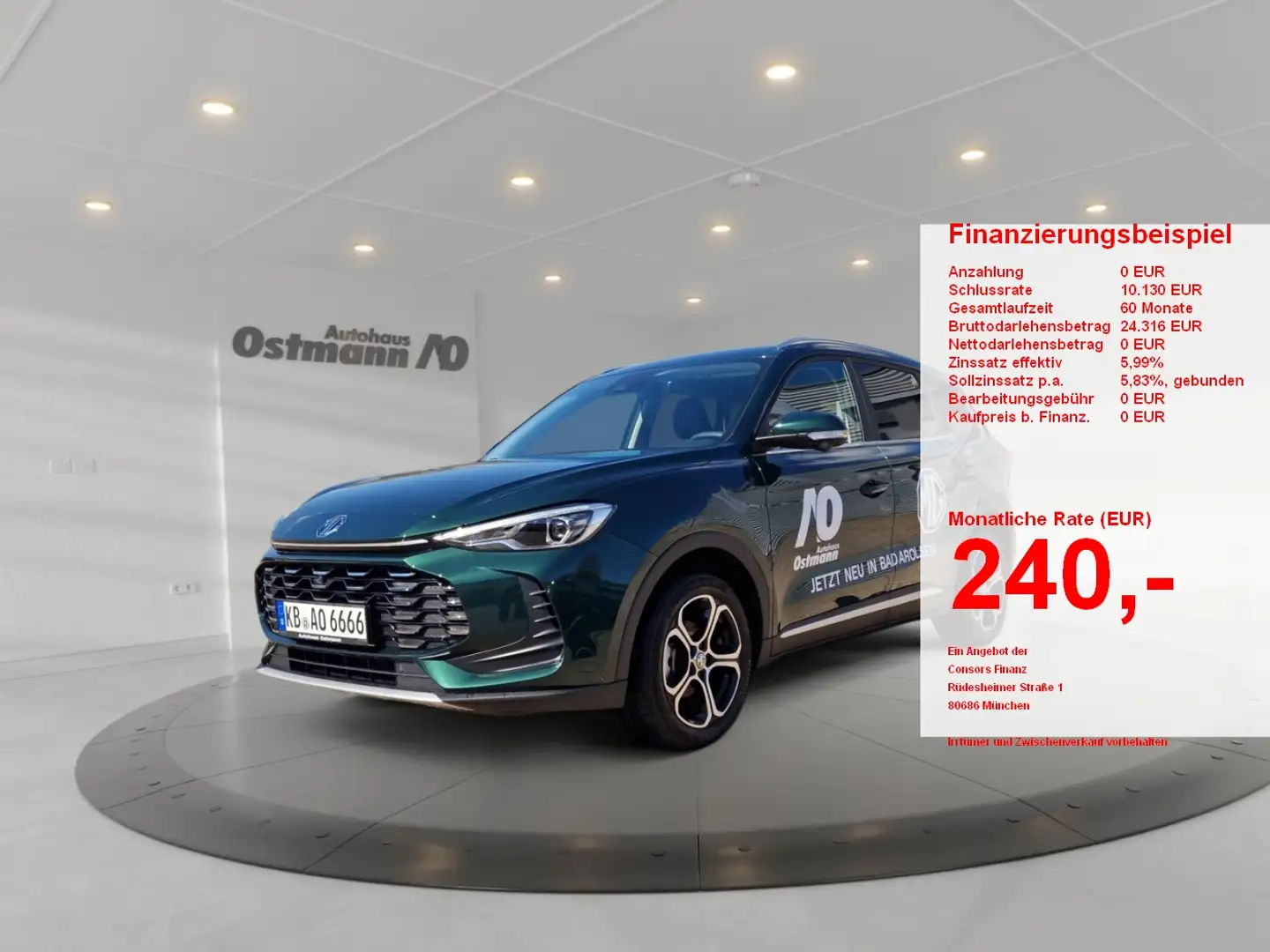 MG ZS 1.5l  Comfort GRA LED PDC KLIMA Grün - 1