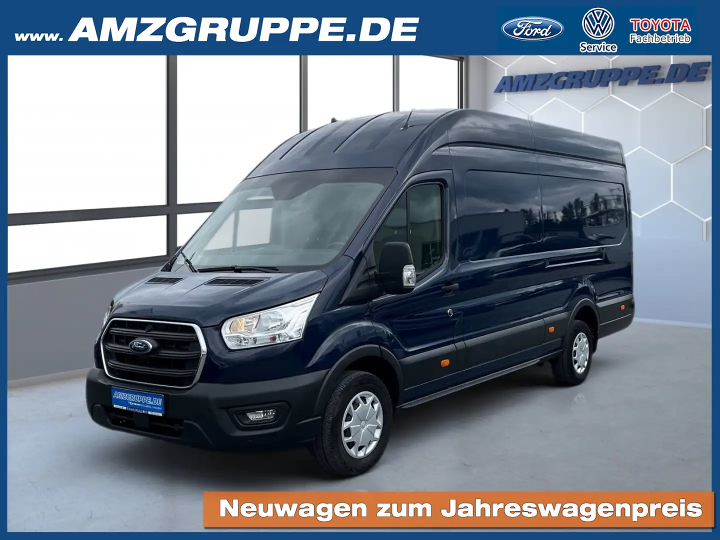 Ford Transit FT350 L4H3 HA Trend 5*J.Gar.+Sichtp1+PDC Blau - 1