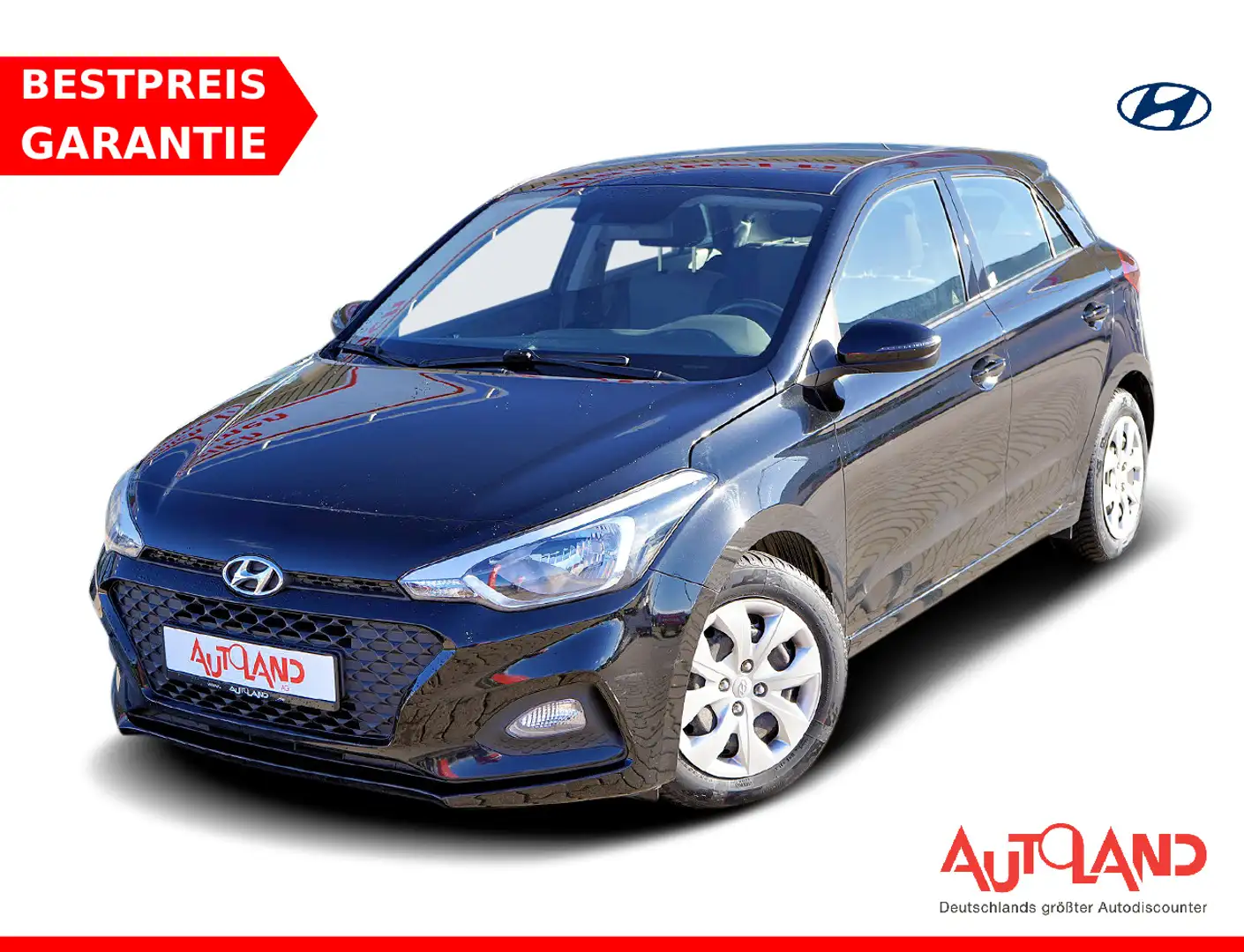 Hyundai i20 1.2 Tempomat Klima Spurhalte Bluetooth AUX Noir - 1