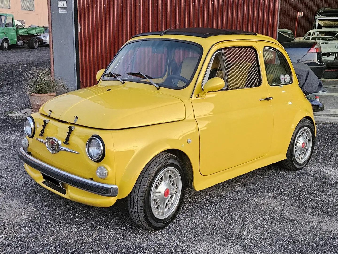 Fiat 500 F - Targata FR Jaune - 1