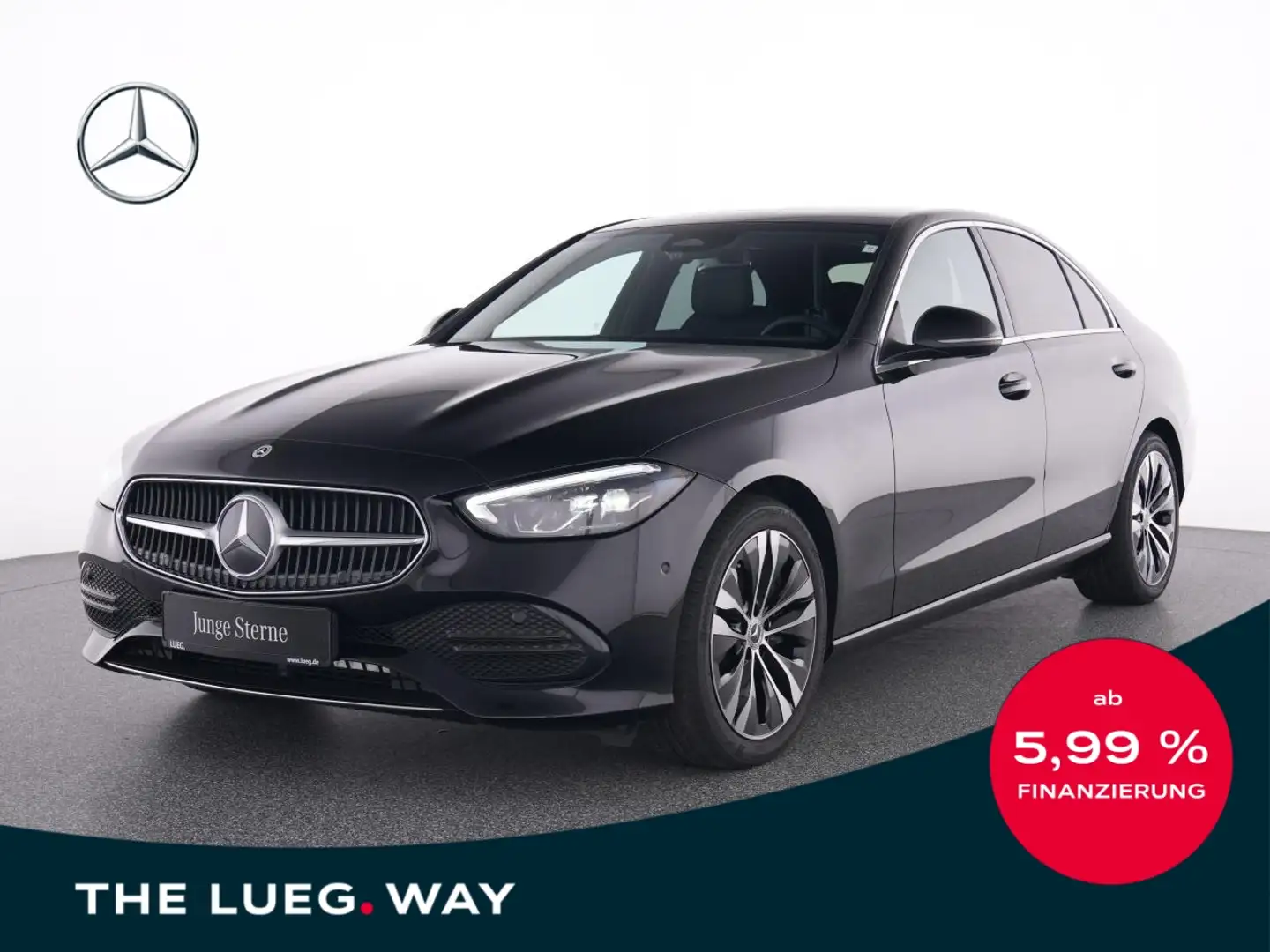 Mercedes-Benz C 200 Avantgarde+MBUXPrem+LED-HP+SD+AHK+Mem+RFK+ Zwart - 1