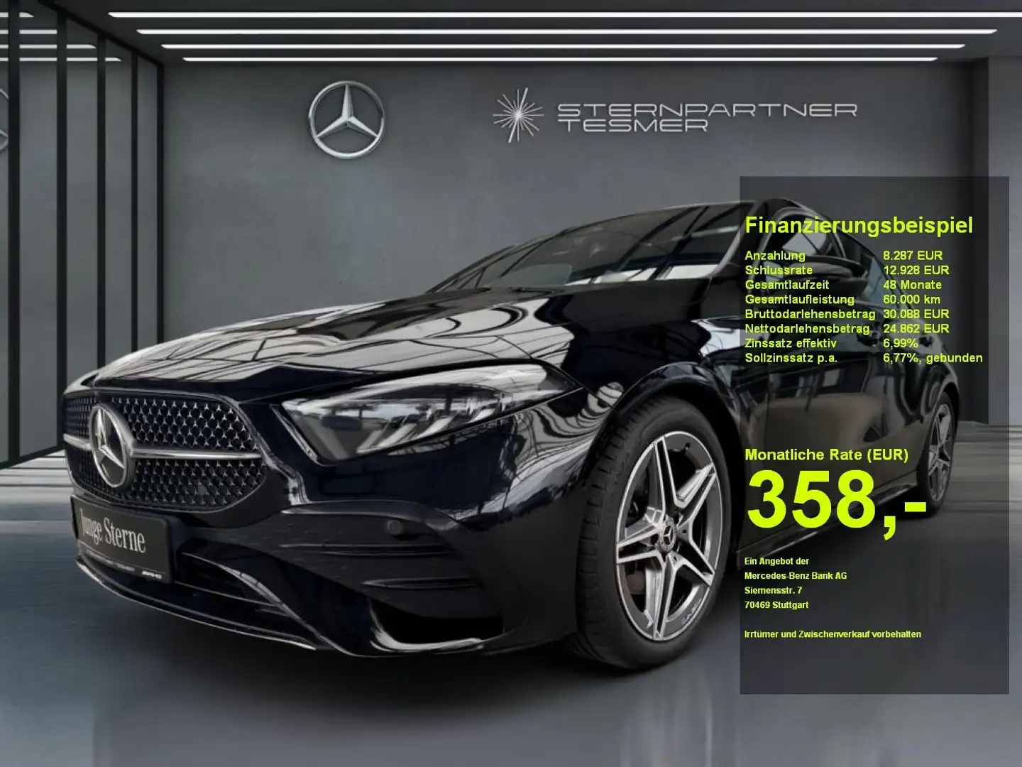 Mercedes-Benz A 200 d AMG, Winter-P., Pano, R-Kamera, CarPlay Schwarz - 1