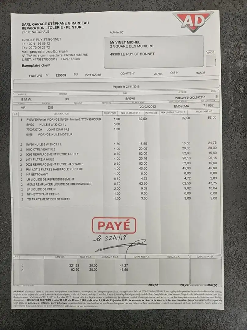 BMW X3 30D xDrive30d 258ch Luxe Steptronic A GAR 1 AN y - 2