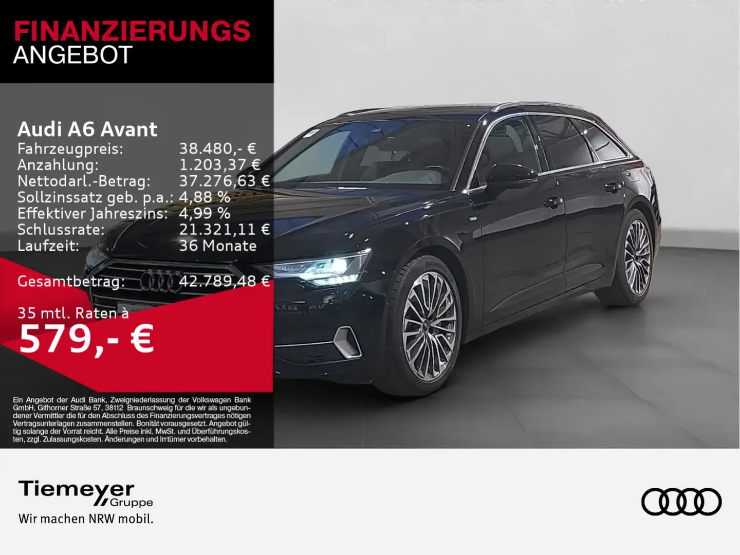 Audi A6 50 TFSi e S LINE LEDER PANO LM19 Schwarz - 1