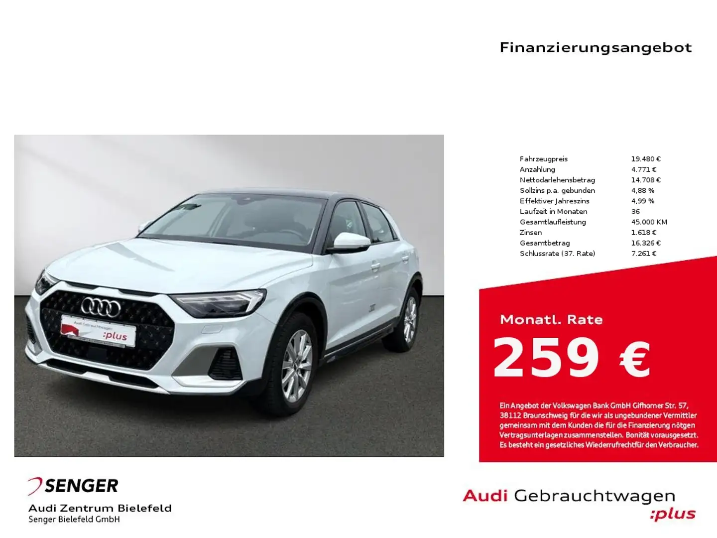 Audi A1 citycarver 30 TFSI LED Digitales Cockpit Blanc - 1
