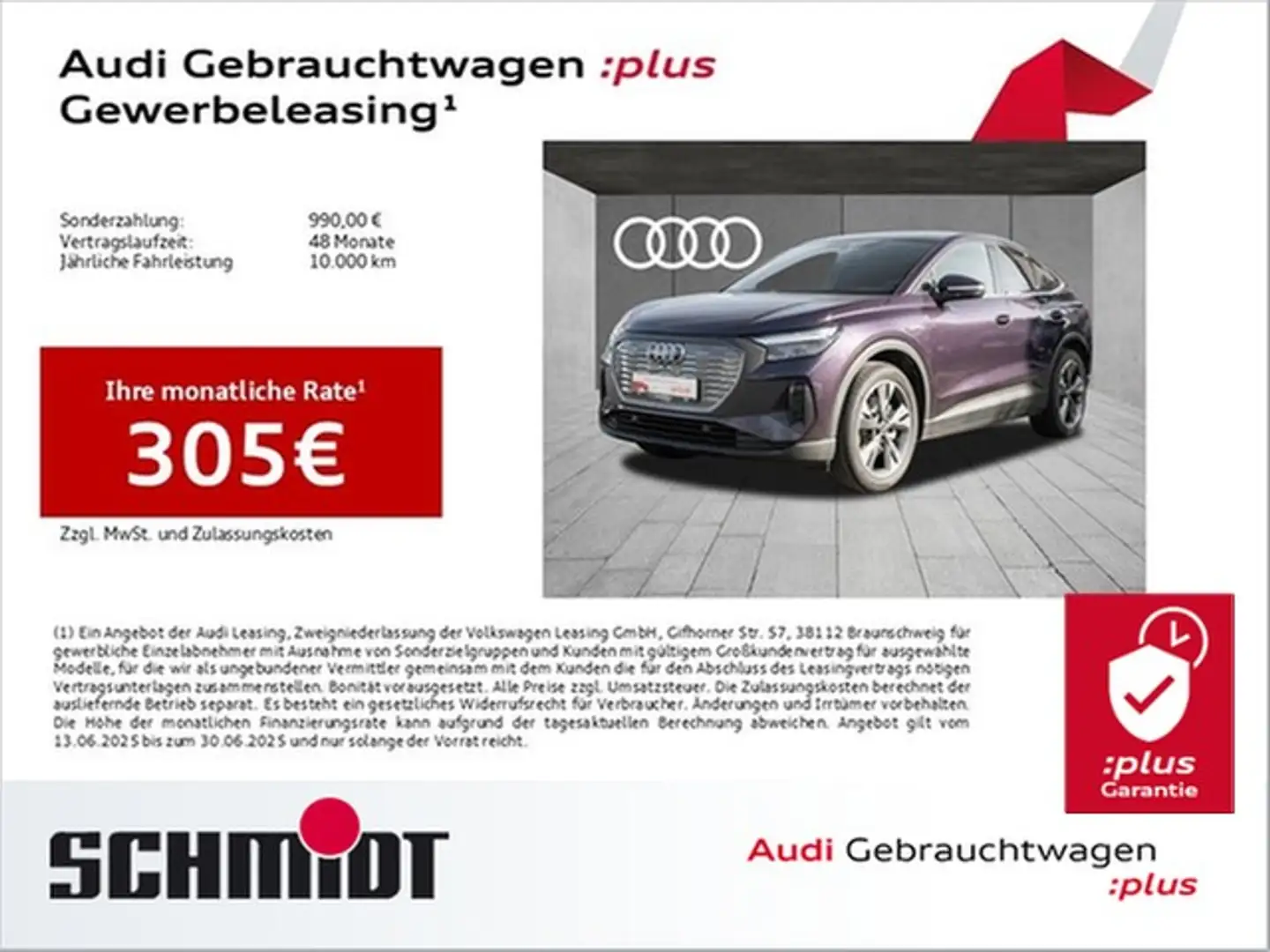Audi Q4 e-tron Sportback 45 LM20 PDC+ Navi+ AHK Sports. Lila - 1