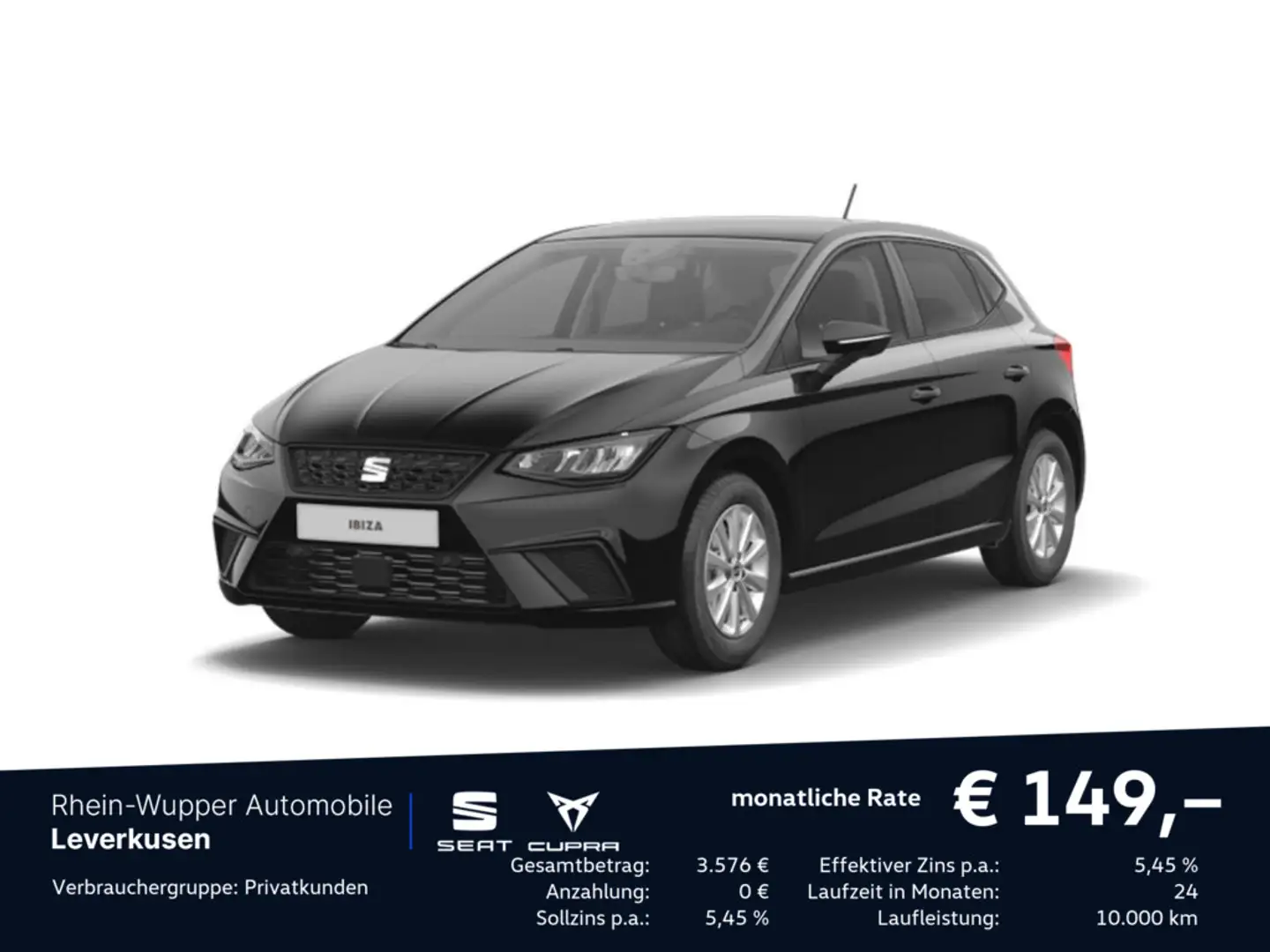 SEAT Ibiza Road Edition DSG VIRT LED KAM SHZ PDC Noir - 1