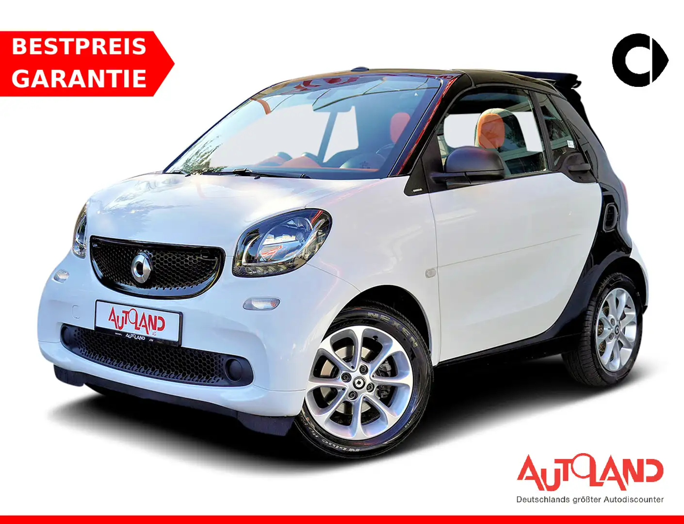 smart forTwo Cabrio Klimaaut. Tempomat Bluetooth USB Weiß - 1