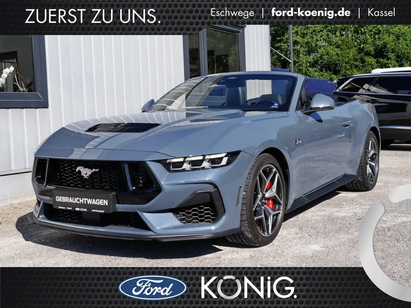 Ford Mustang GT Cabrio V8 Aut.+B&O+Navi+ACC+KeyFree Klima Navi Blau - 1